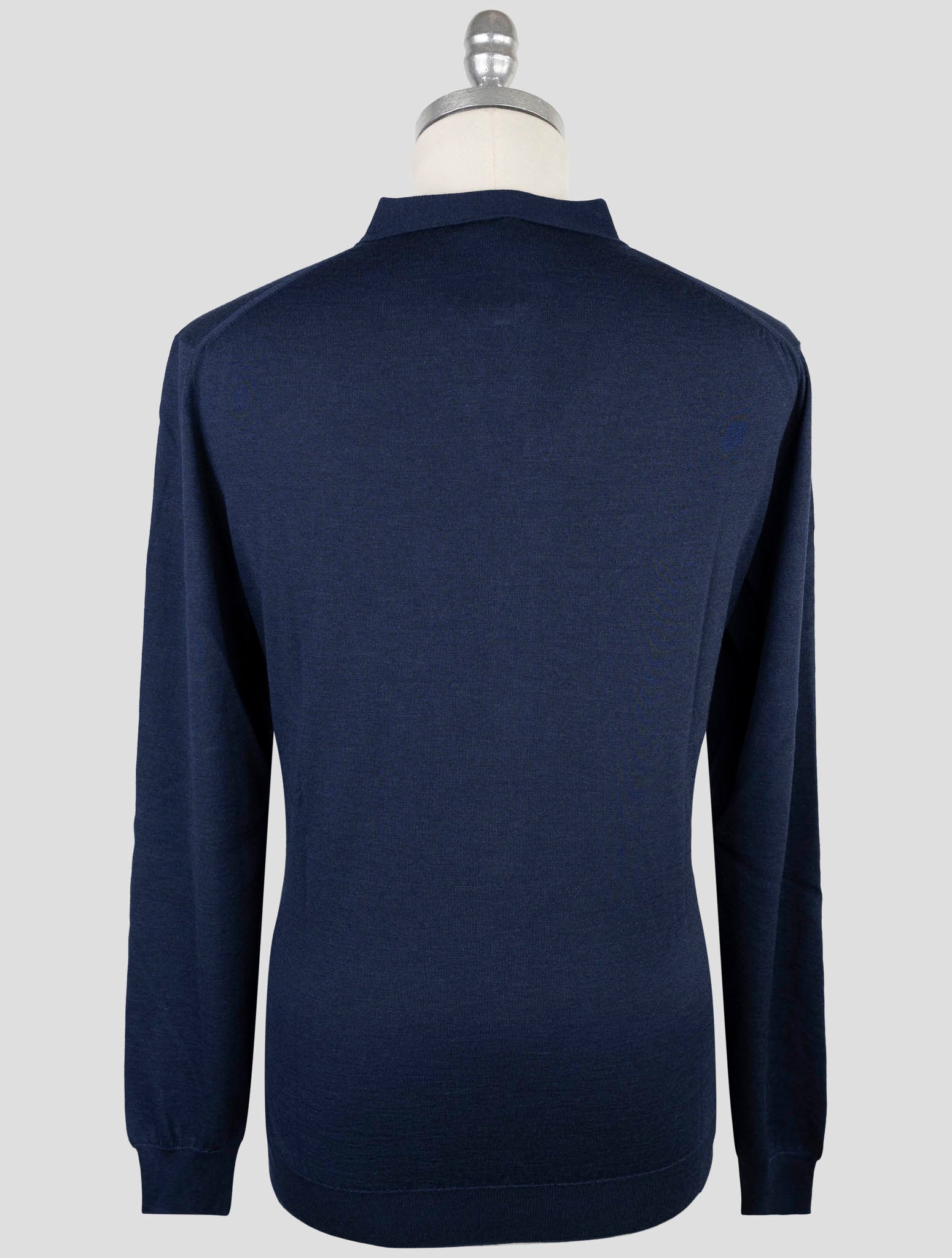 Kiton Blue Cashmere Silk Sweater Cardigan