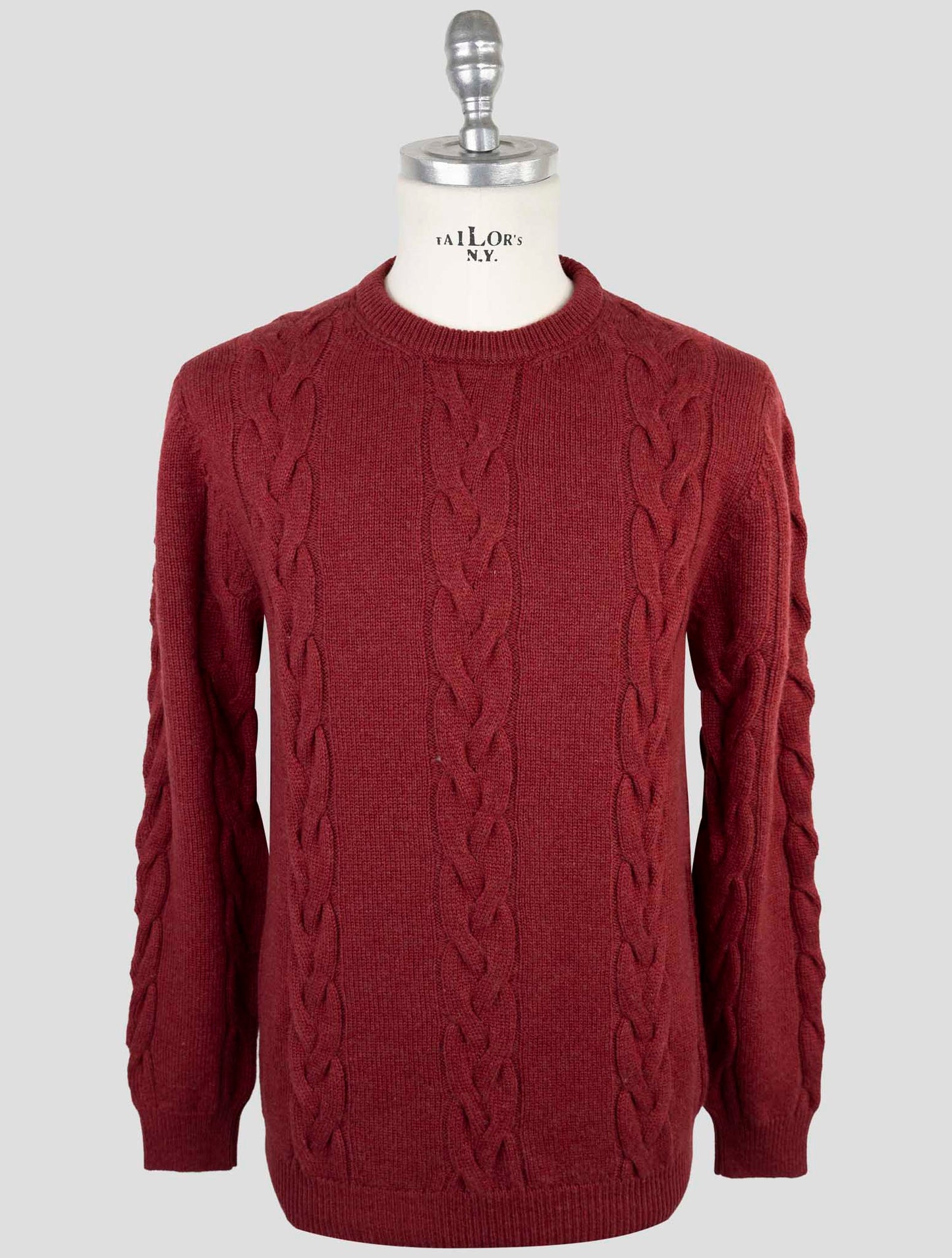 Kiton Burgundy Cashmere Sweater Crewneck
