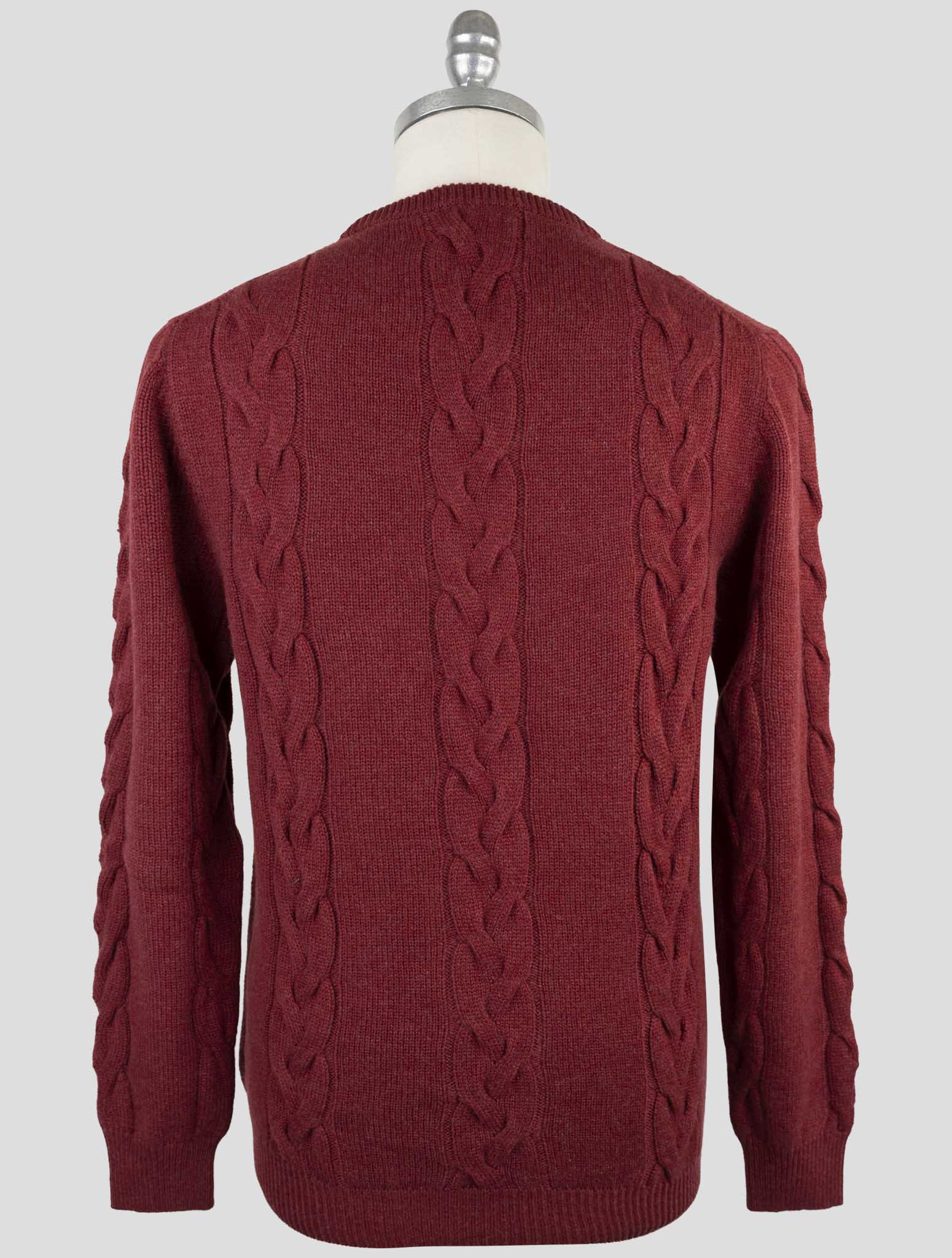 Kiton Burgundy Cashmere Sweater Crewneck