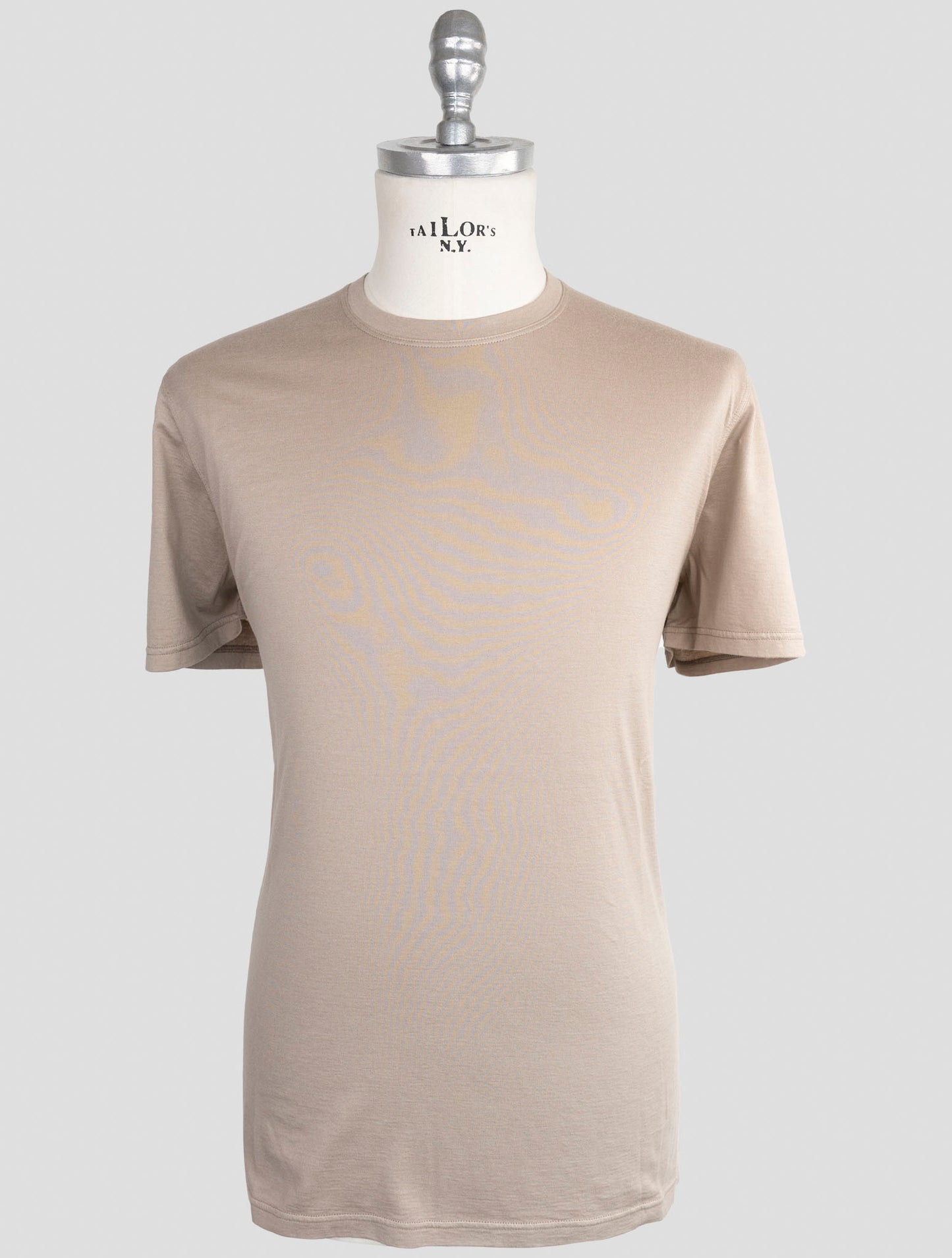 Kiton Taupe Cotton Cashmere T-Shirt