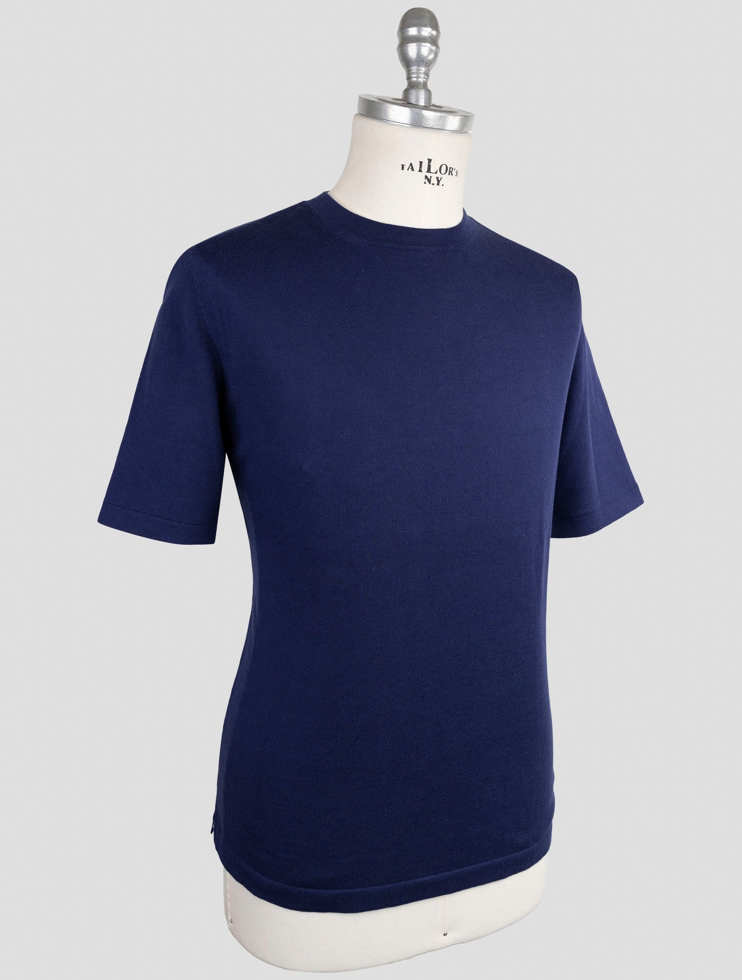 Kiton Blue Cotton T-Shirt