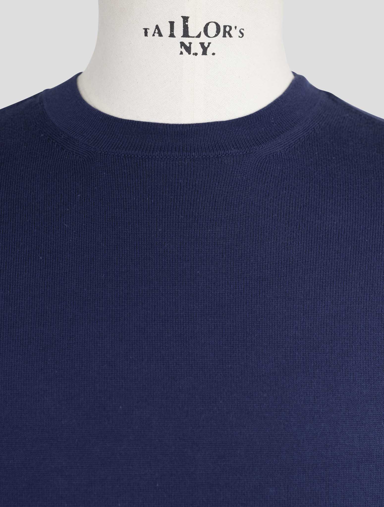 Kiton Blue Cotton T-Shirt