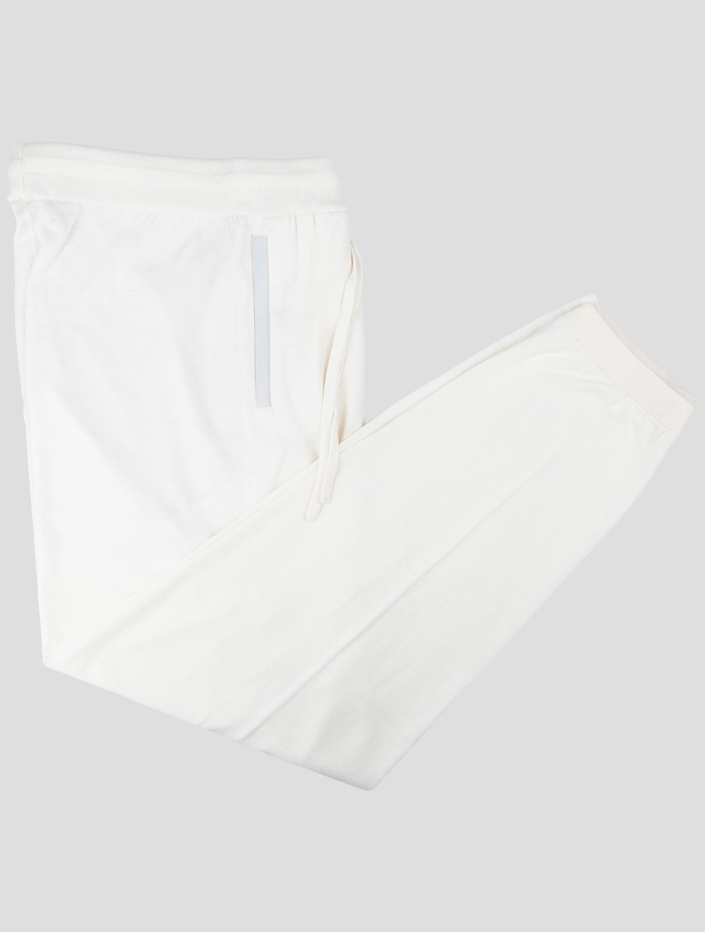 Kiton White Silk Cotton Jogging Pants