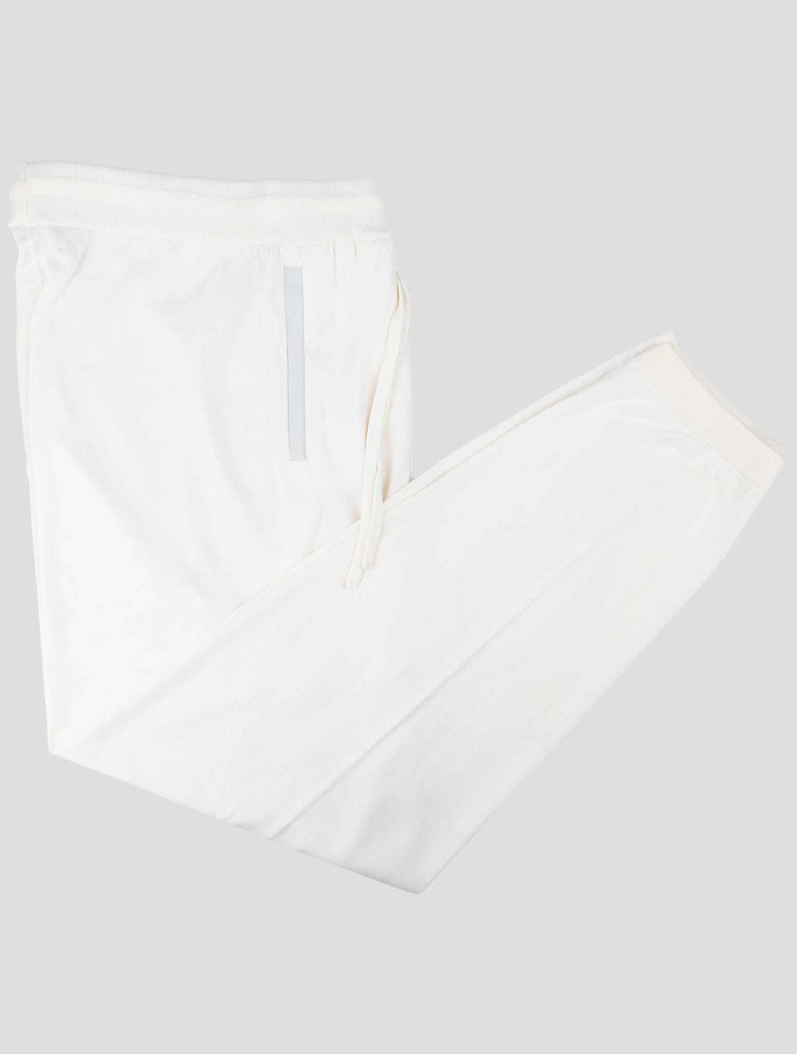 Kiton White Silk Cotton Jogging Pants