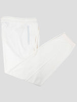 Kiton White Silk Cotton Jogging Pants