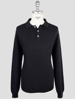 Kiton Blue Silk Cotton Sweater Polo