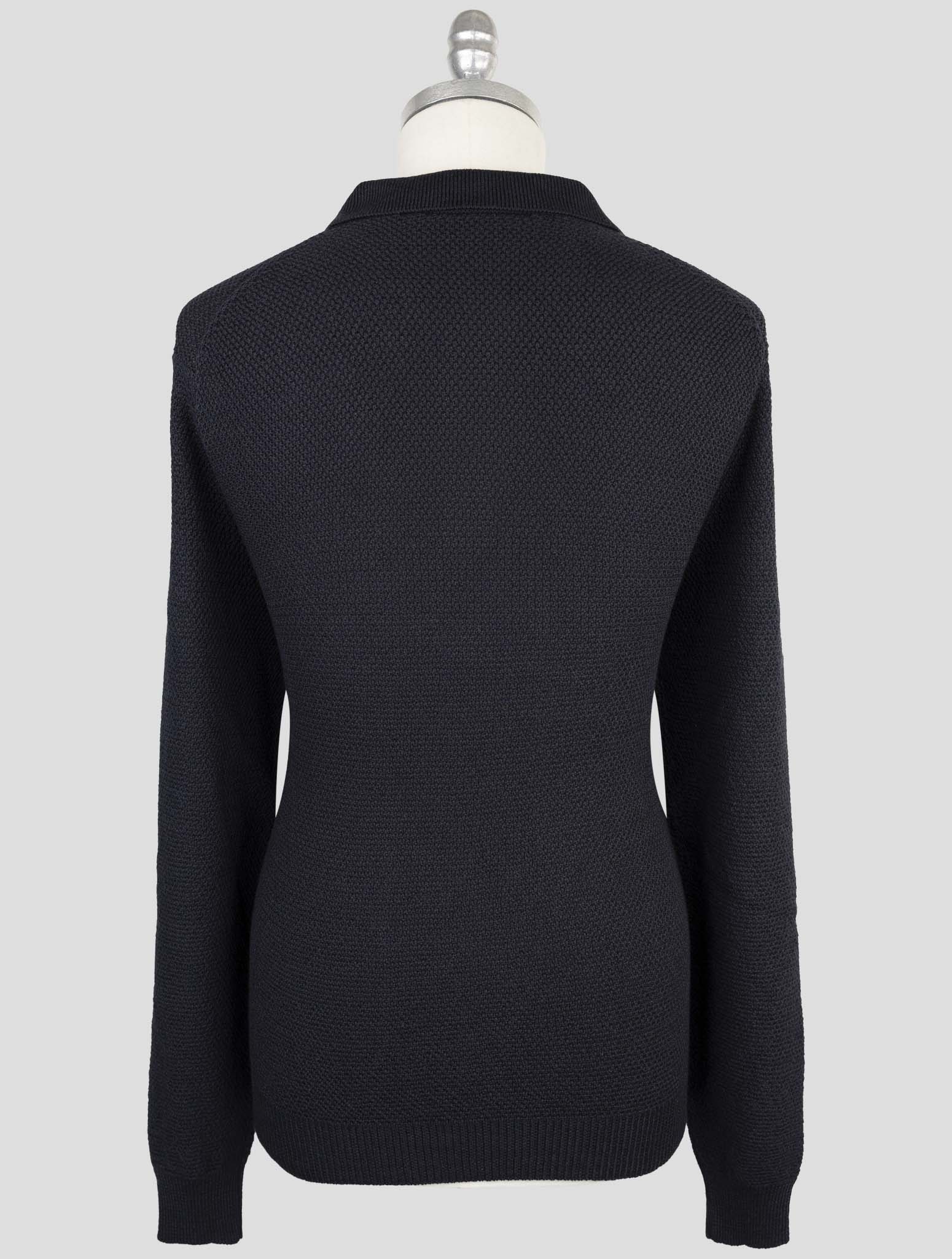 Kiton Blue Silk Cotton Sweater Polo