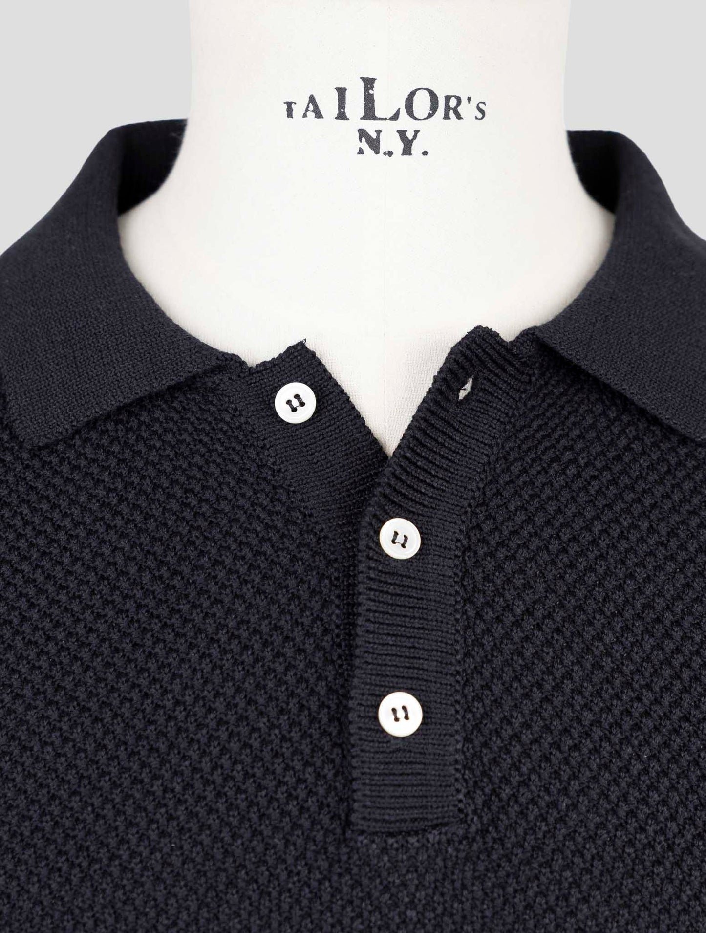 Kiton Blue Silk Cotton Sweater Polo
