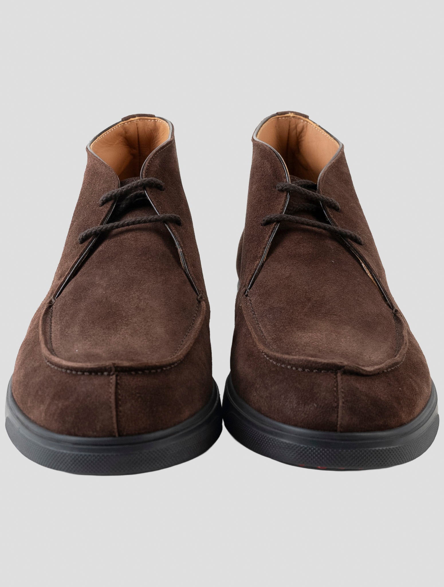 Kiton Brown Leather Suede Dress Shoes