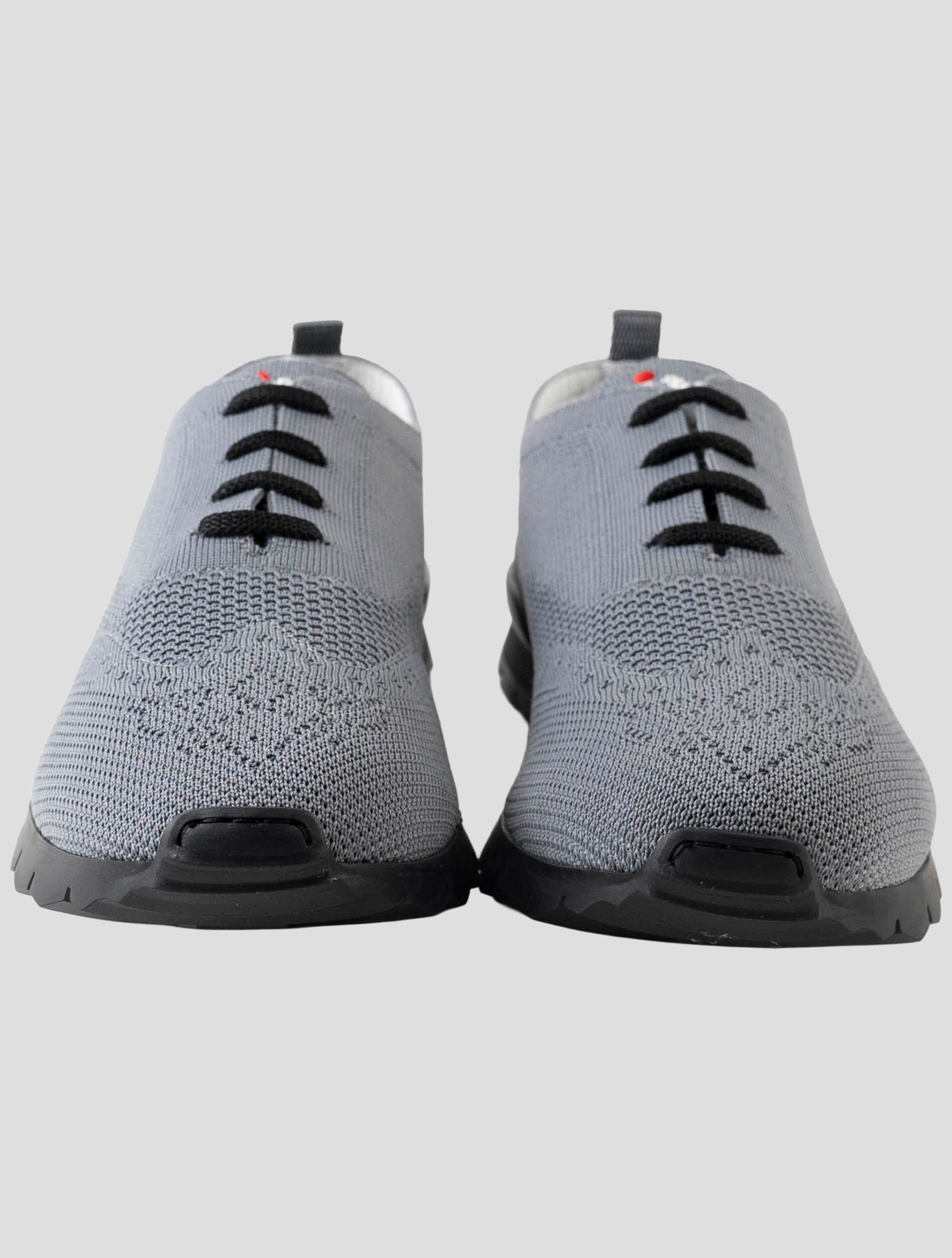 Kiton Gray Cotton Ea Sneakers