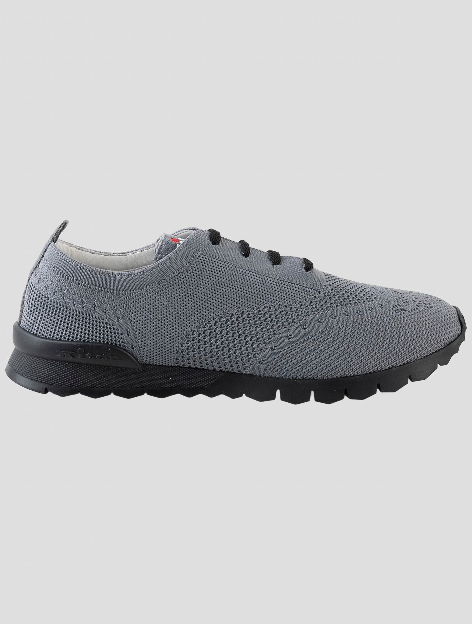 Kiton Gray Cotton Ea Sneakers