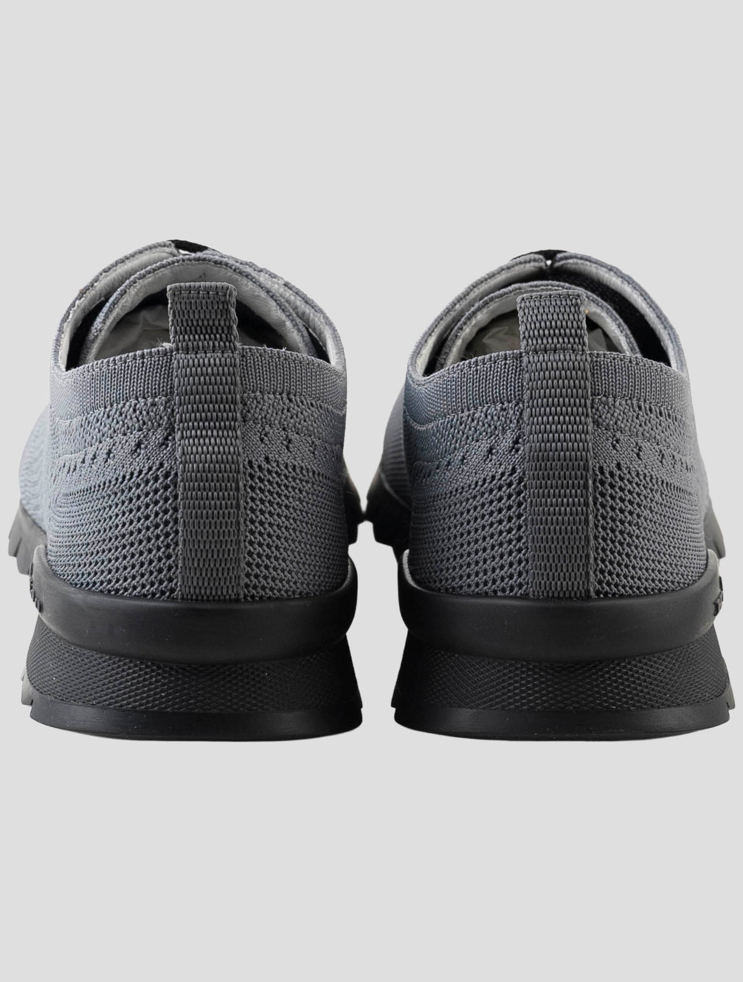 Kiton Gray Cotton Ea Sneakers