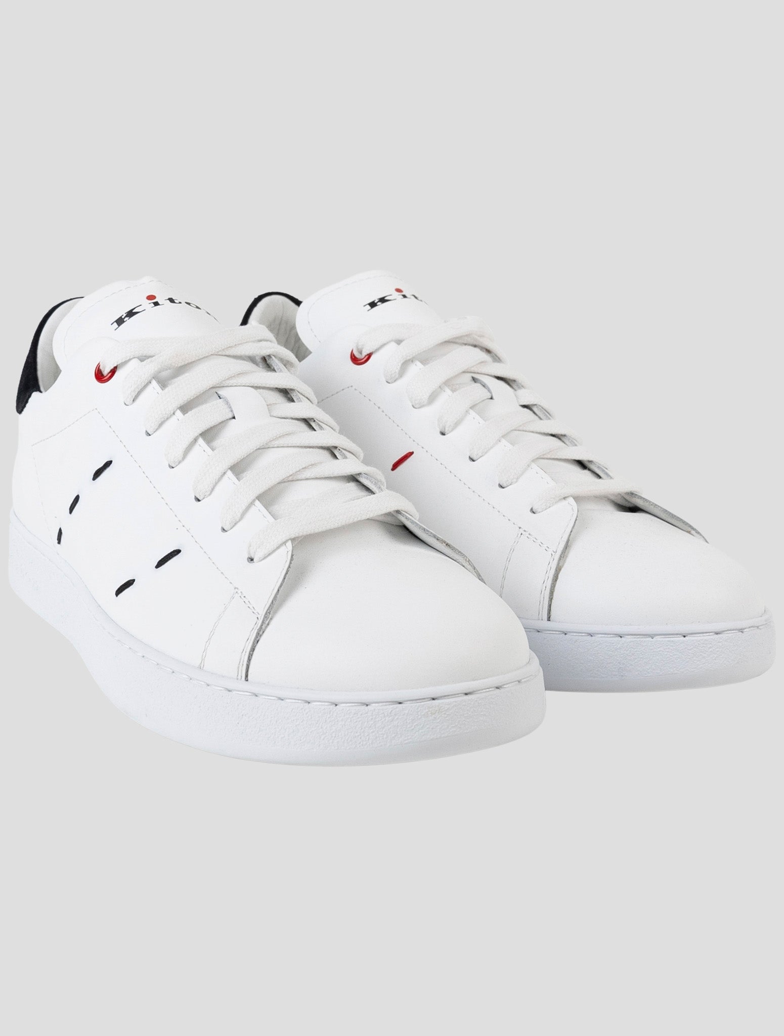Kiton White Leather Sneakers