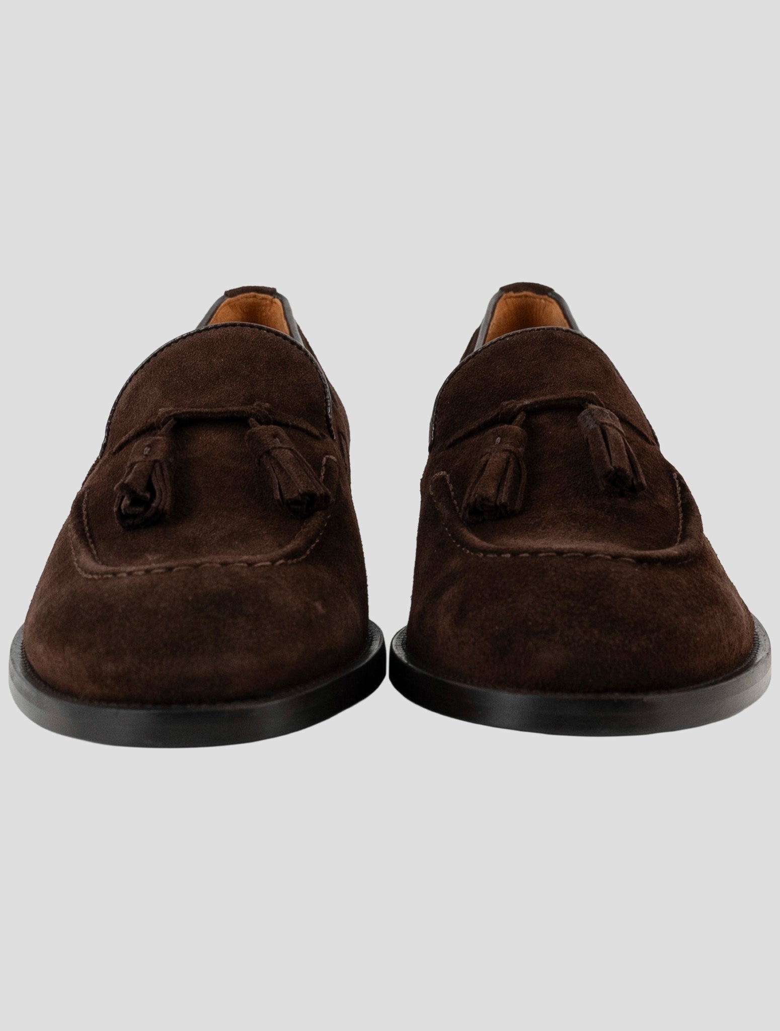 Kiton Brown Leather Suede Loafers