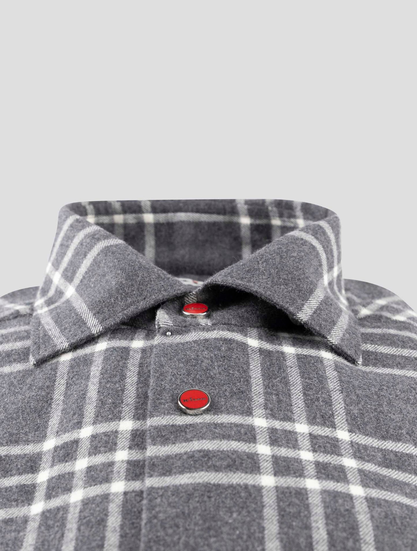 Kiton Gray Cotton Shirt