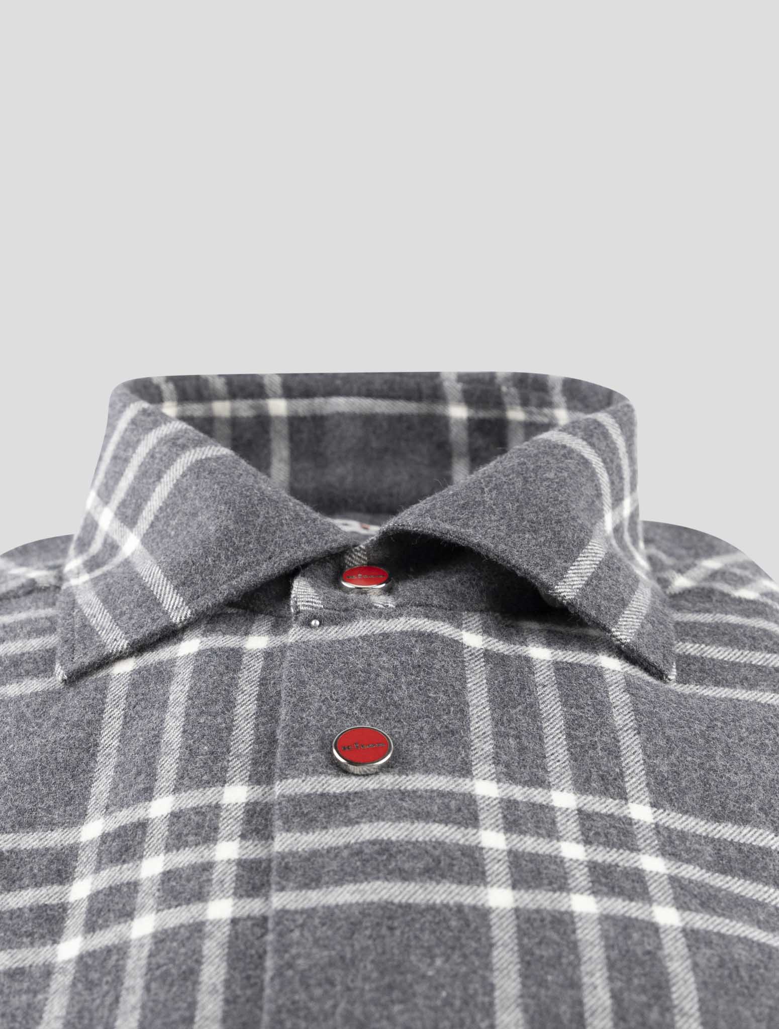 Kiton Gray Cotton Shirt