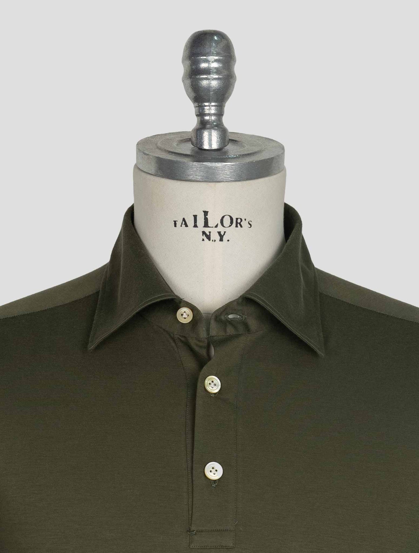 Kiton Green Cotton Polo