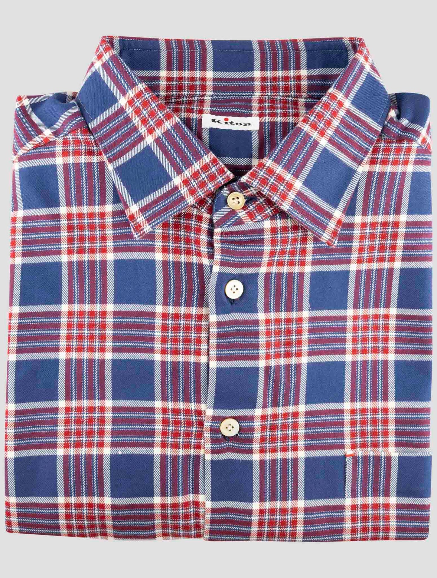 Kiton Multicolor Cotton Shirt