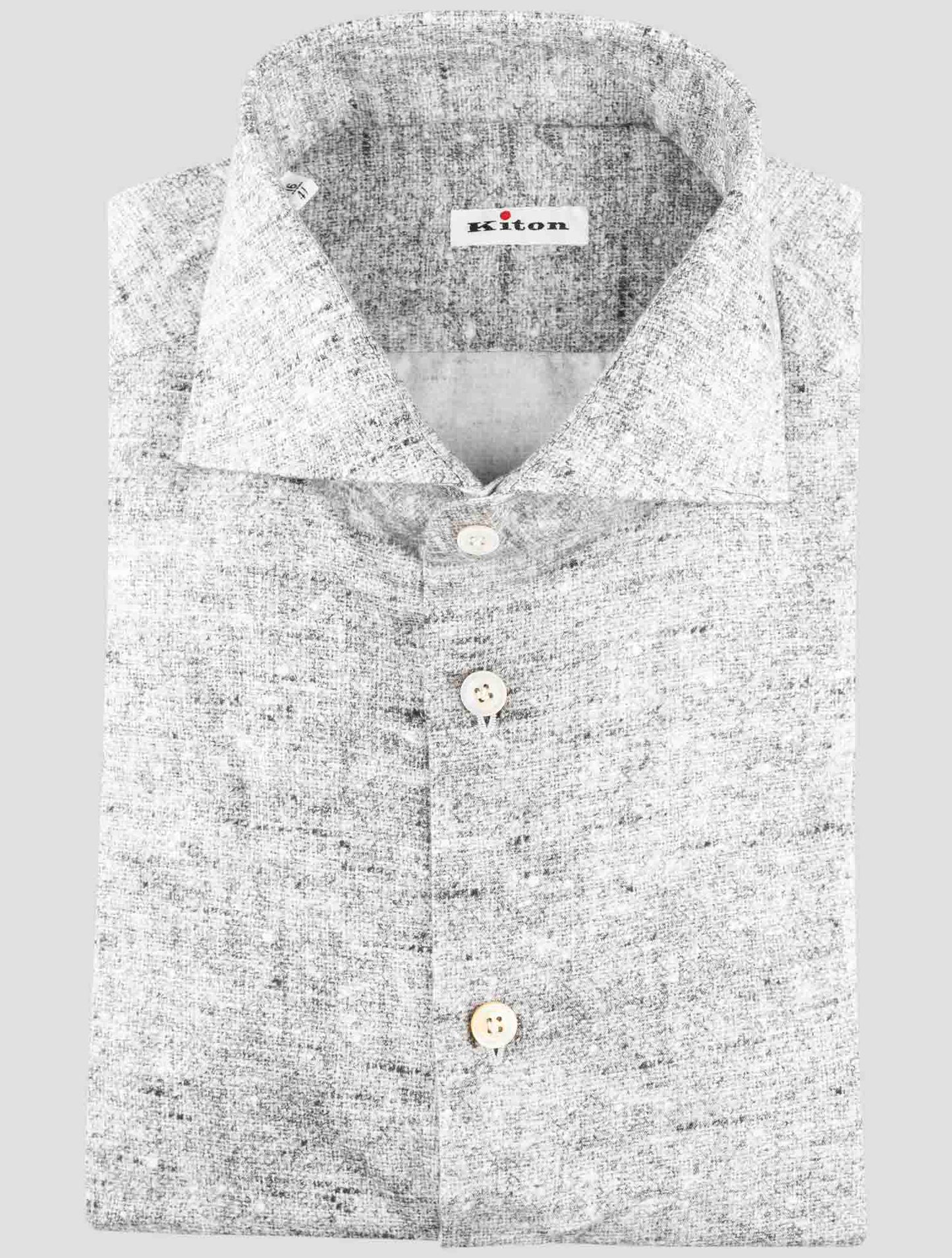 Kiton Green White Cotton Shirt