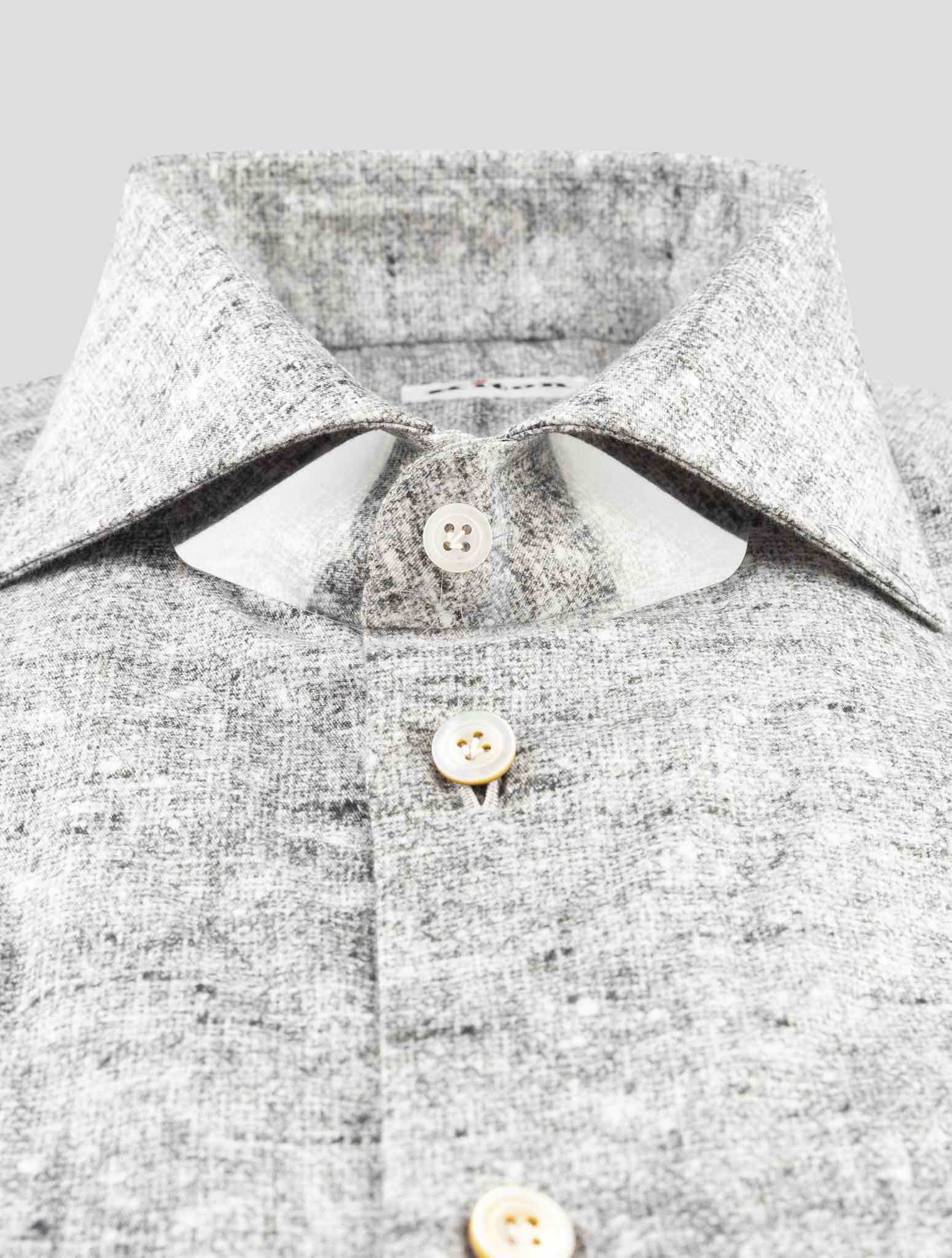 Kiton Green White Cotton Shirt