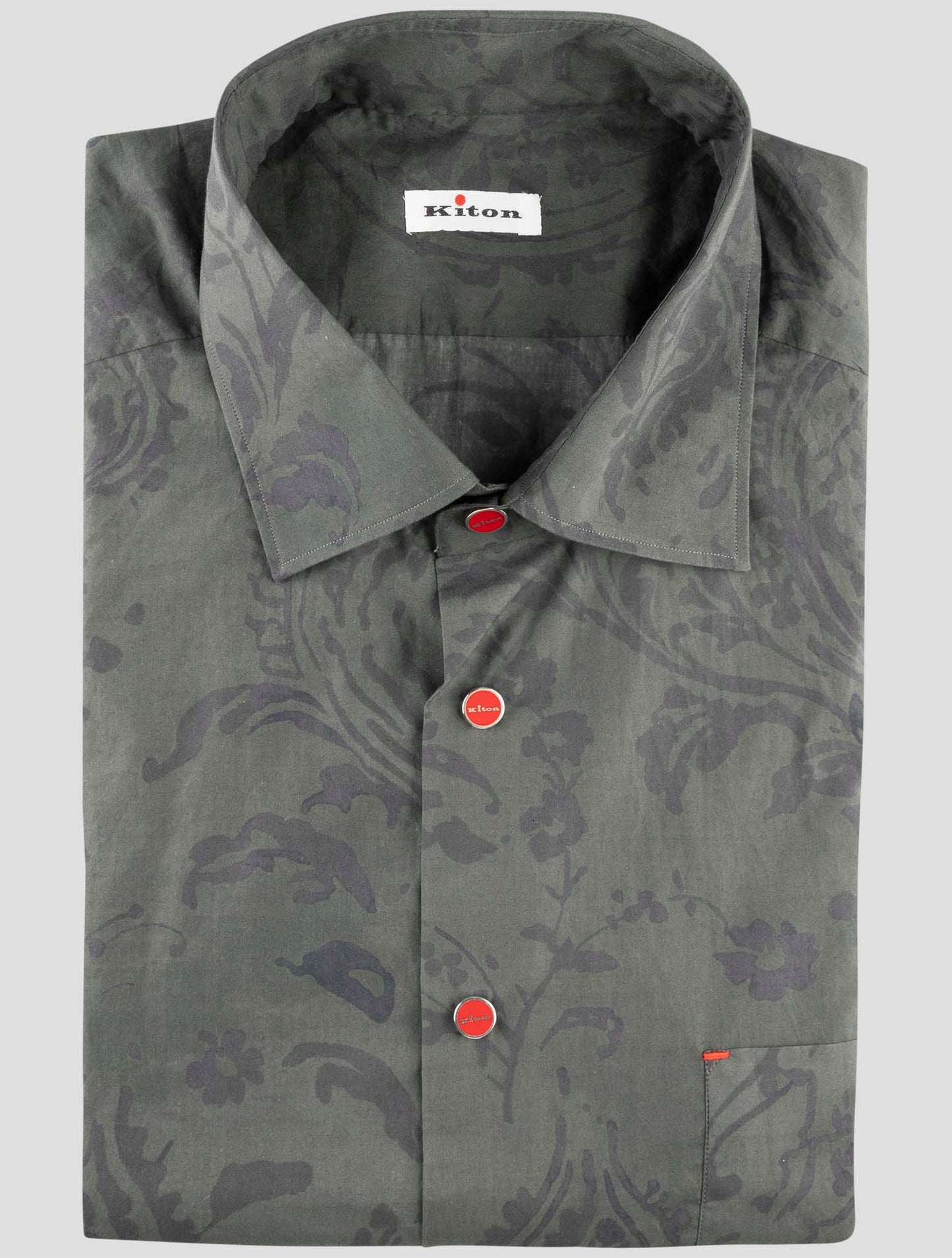 Kiton Green Cotton Shirt