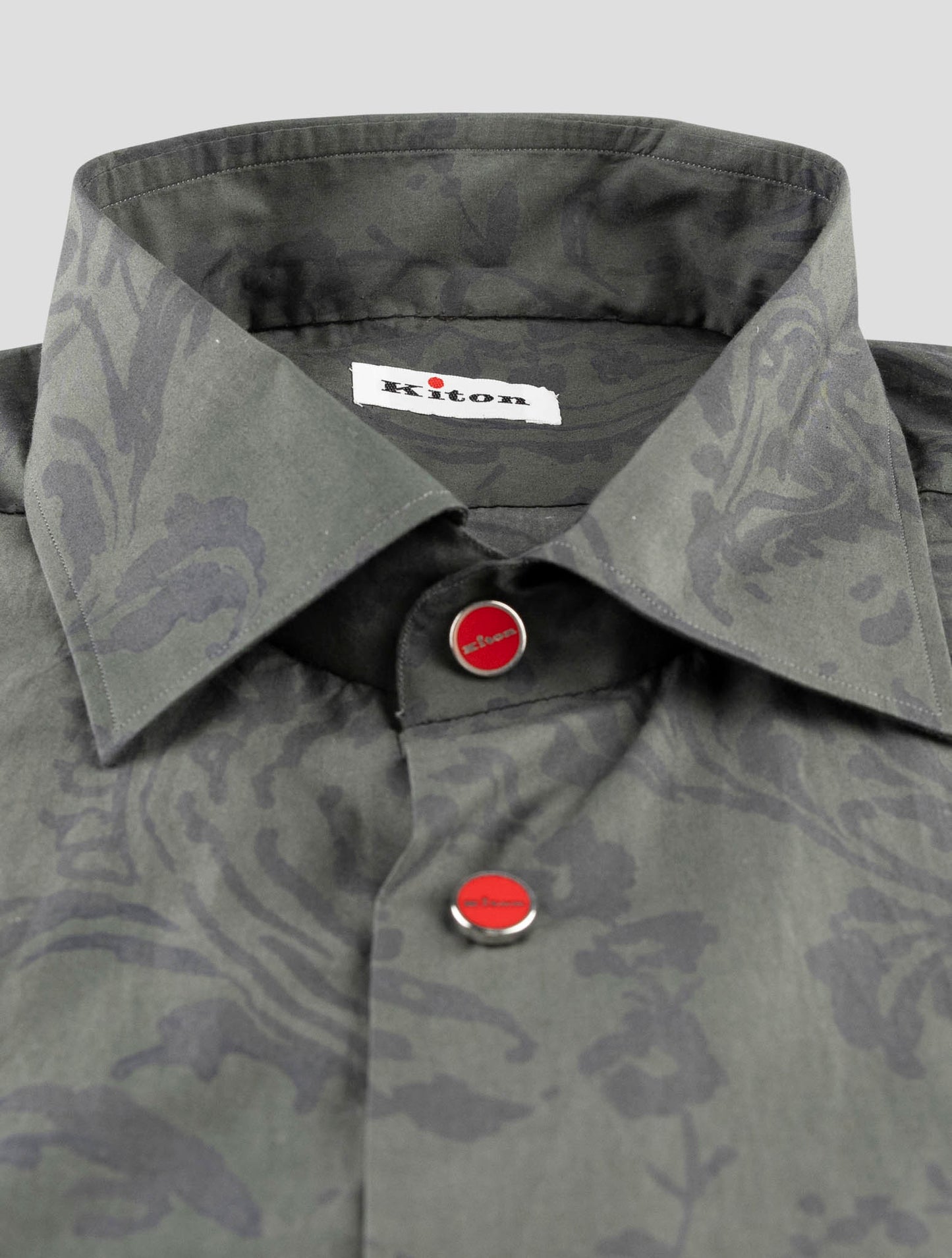 Kiton Green Cotton Shirt