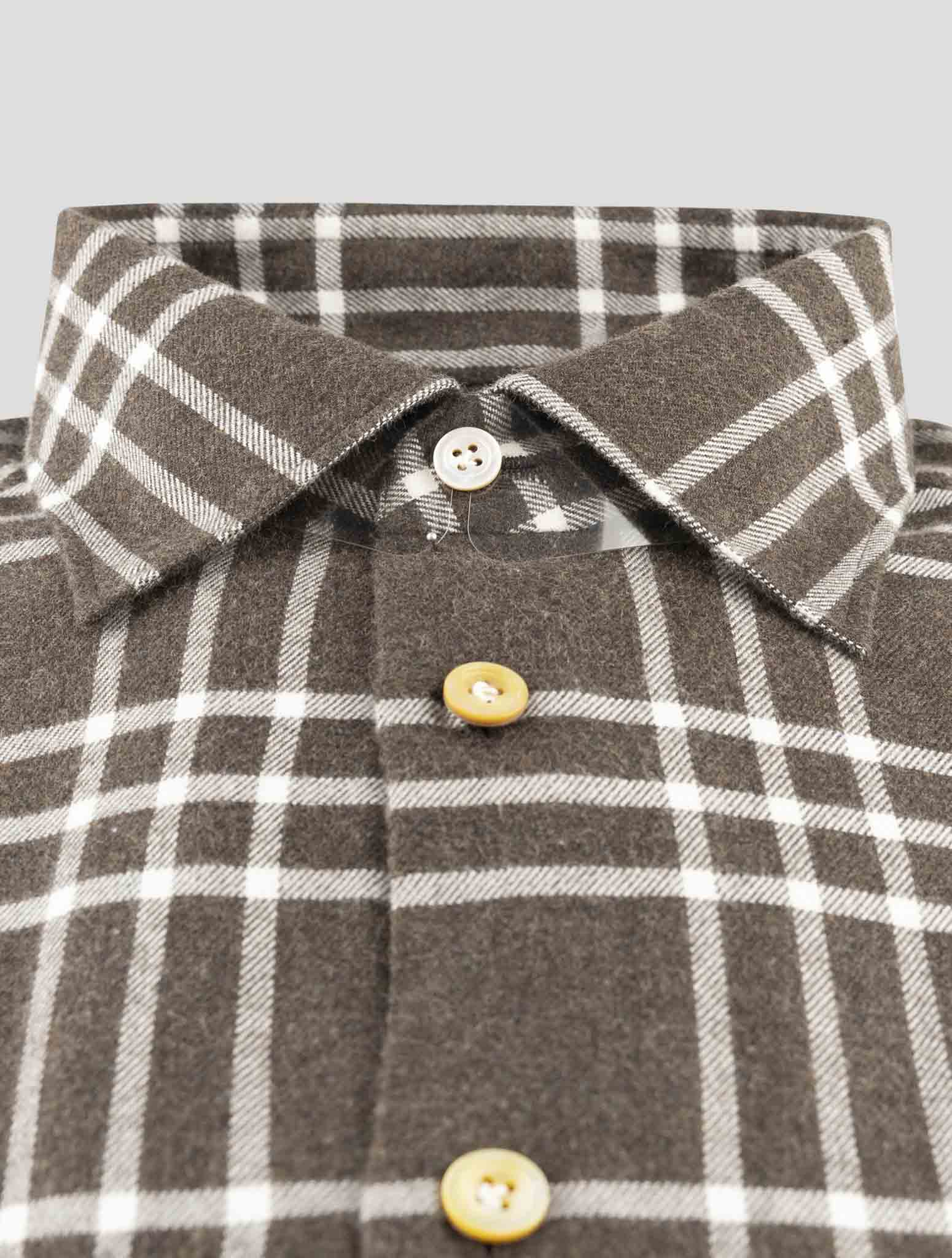 Kiton Brown Cotton Shirt