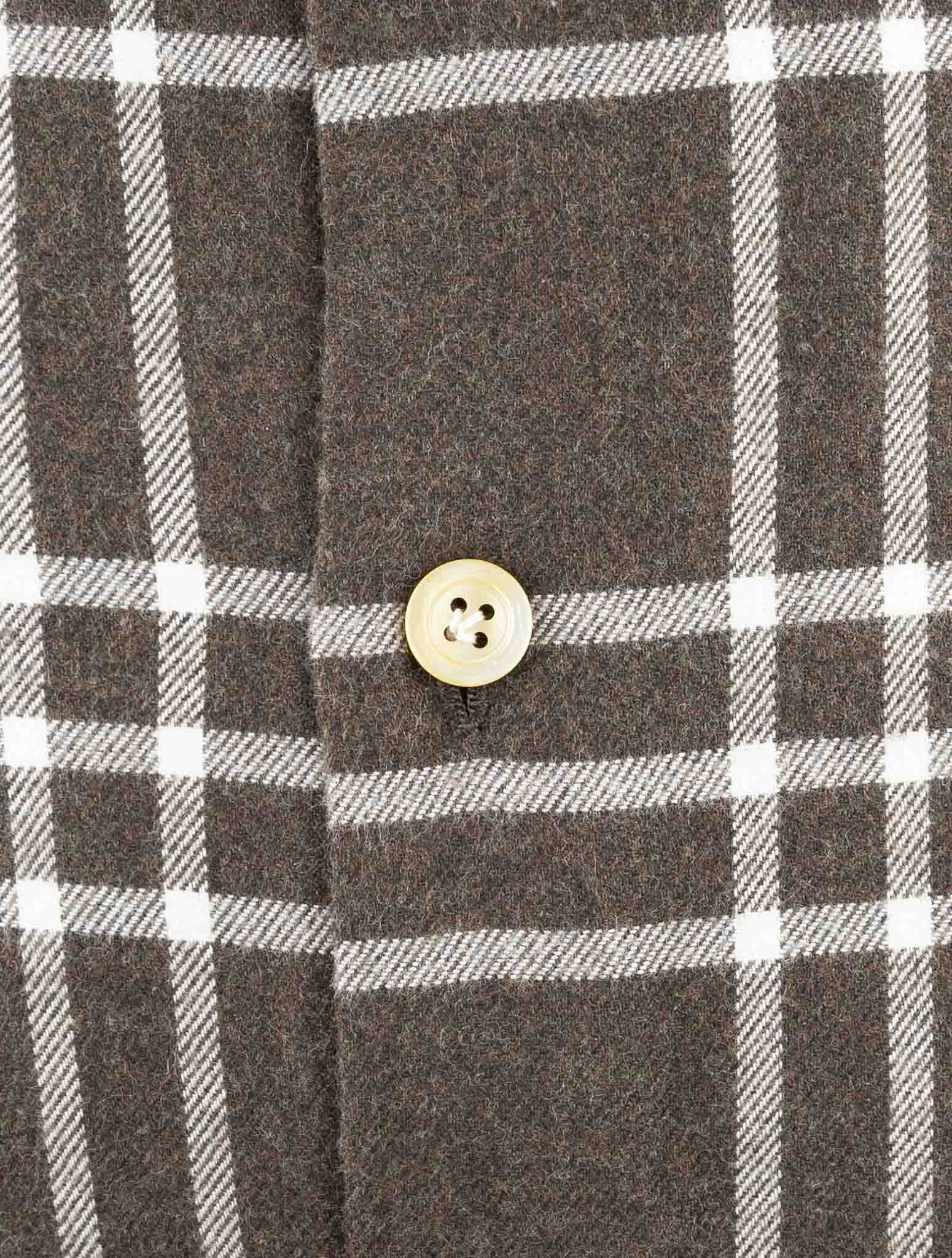 Kiton Brown Cotton Shirt