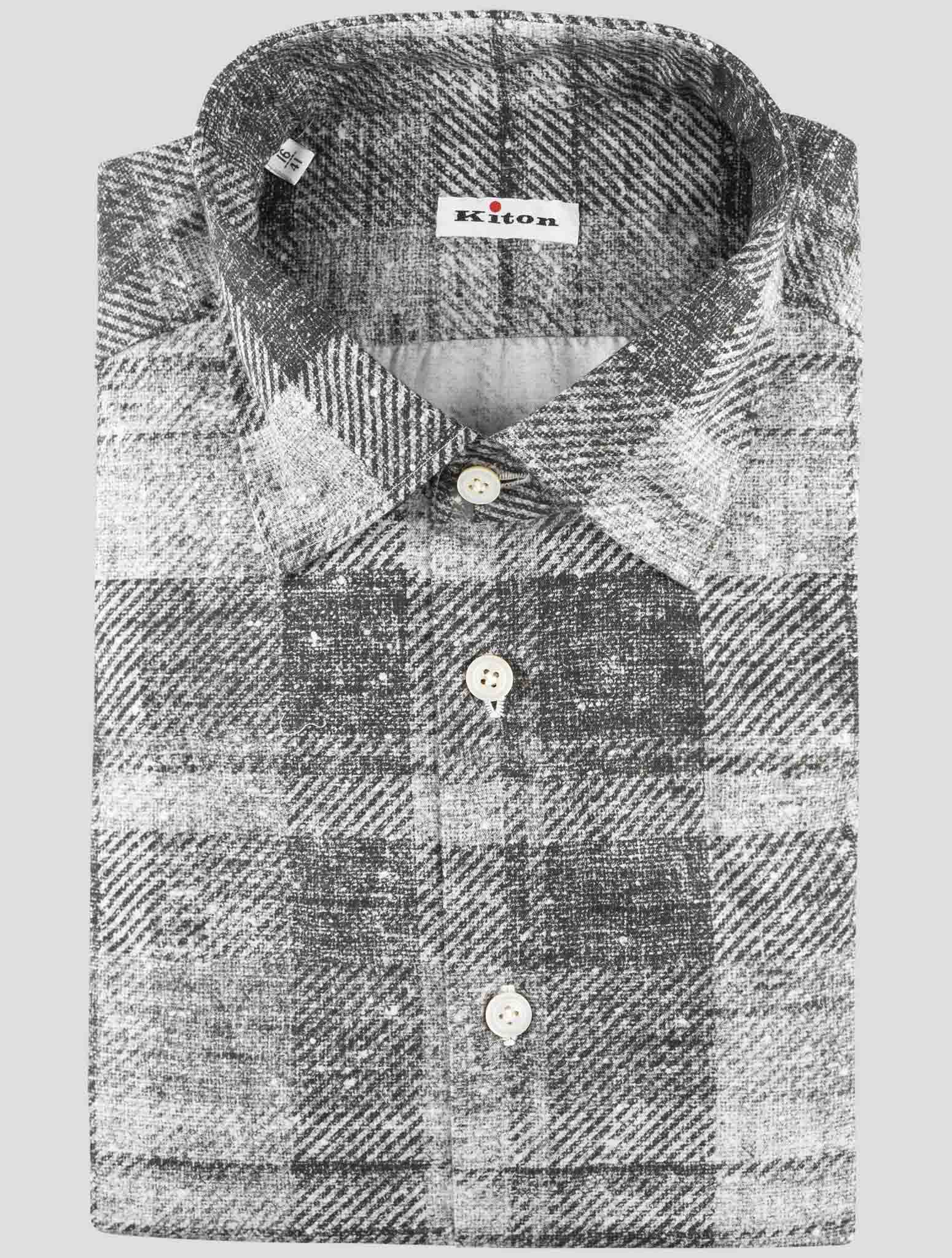 Kiton Gray Cotton Shirt