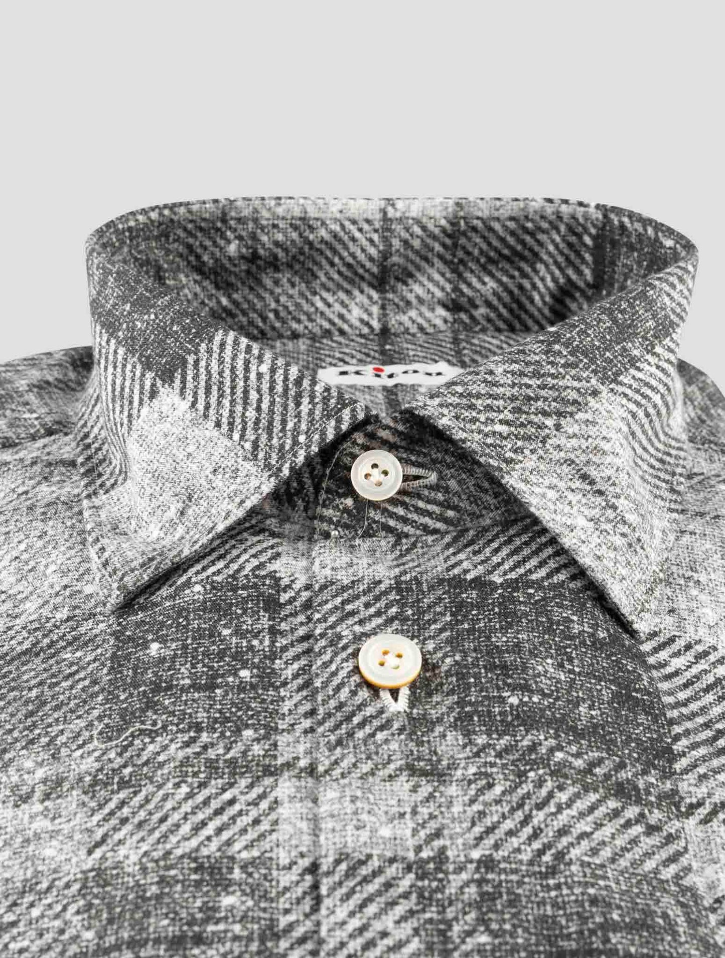 Kiton Gray Cotton Shirt