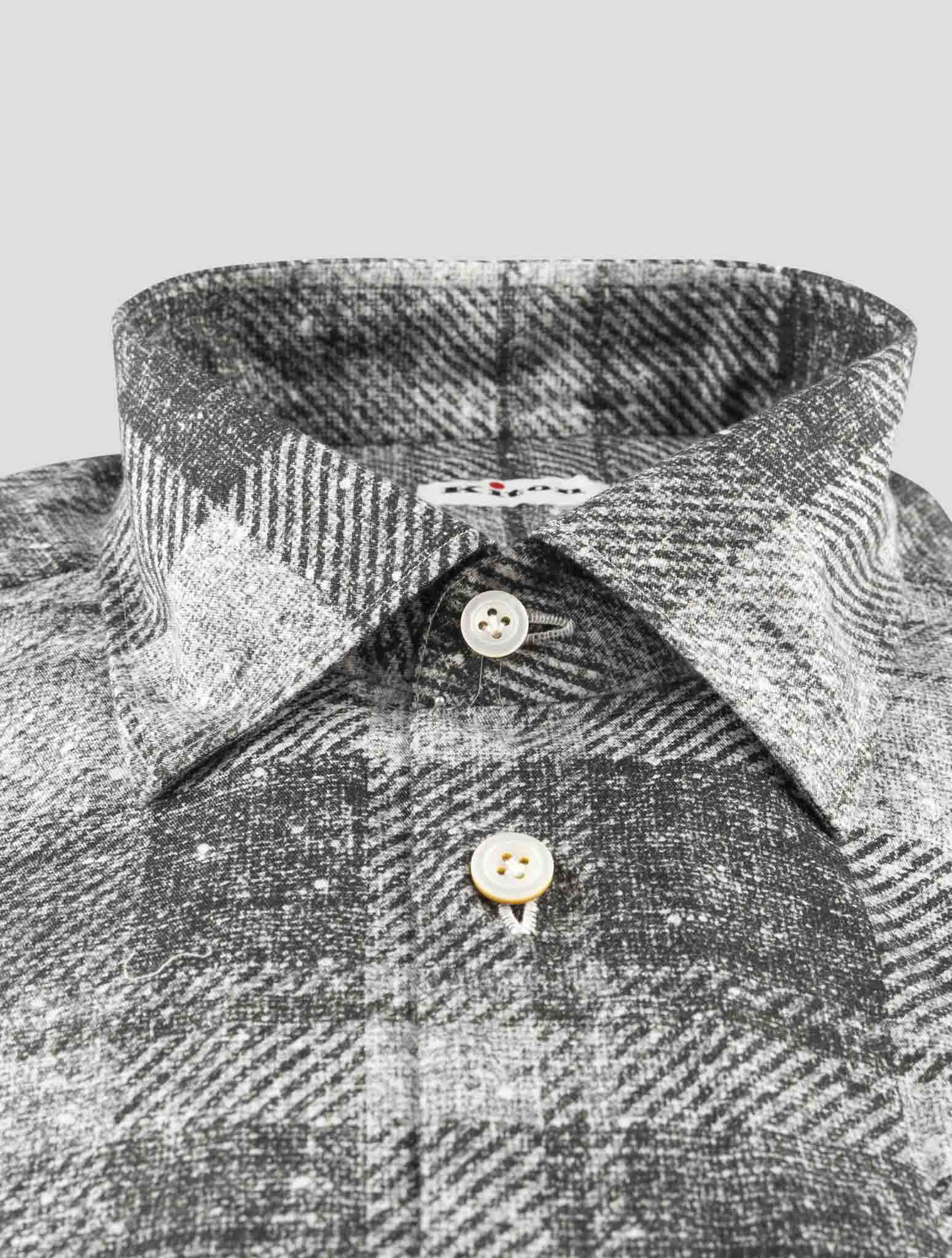 Kiton Gray Cotton Shirt