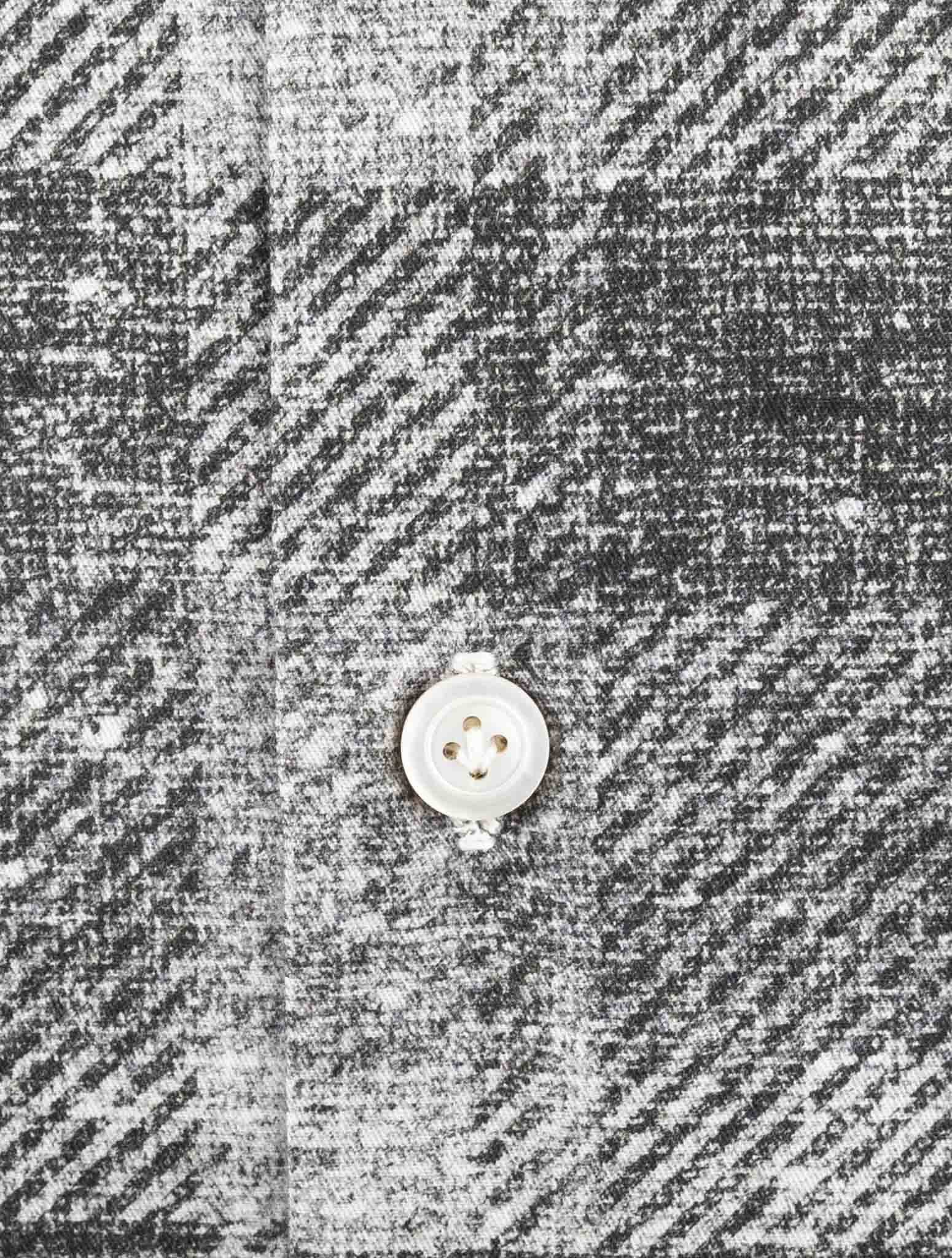 Kiton Gray Cotton Shirt