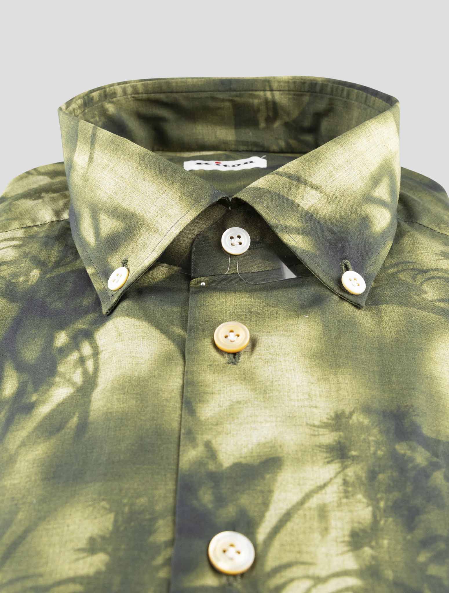 Kiton Green Cotton Shirt