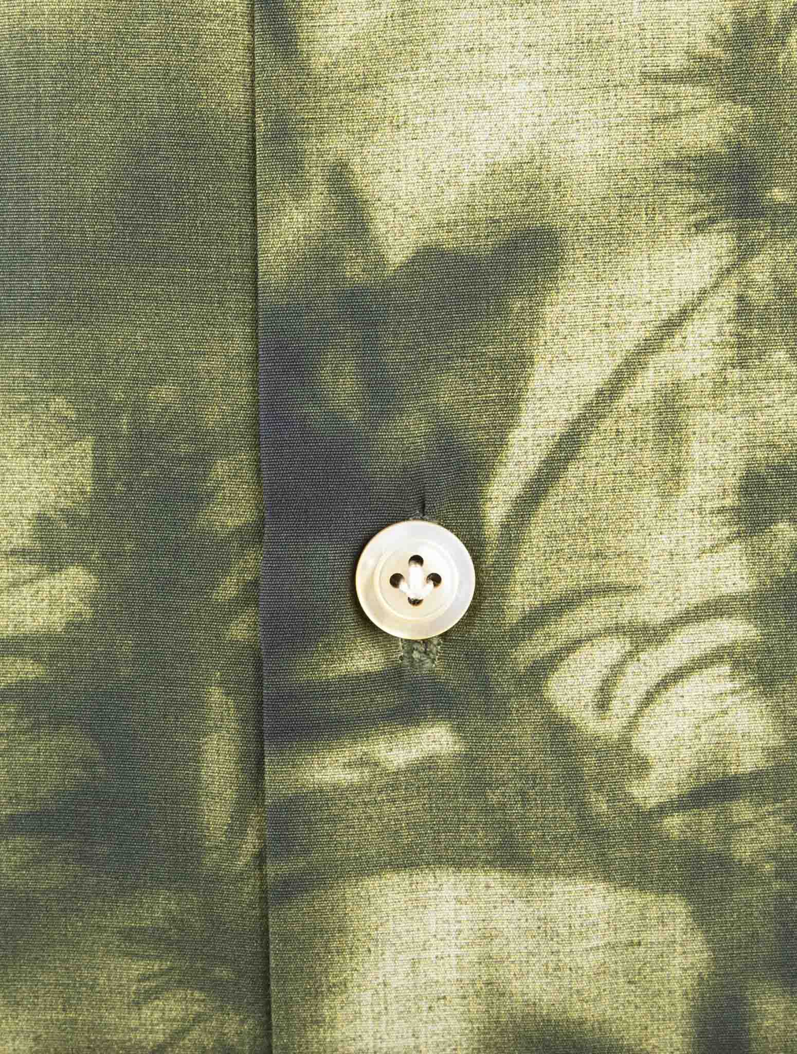 Kiton Green Cotton Shirt
