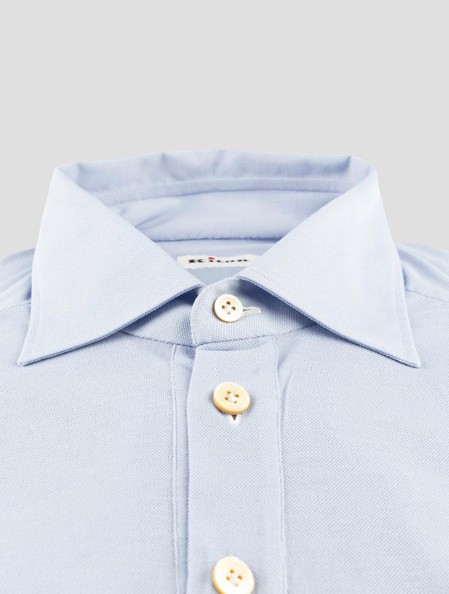 Kiton Light Blue Cotton Sweater Polo
