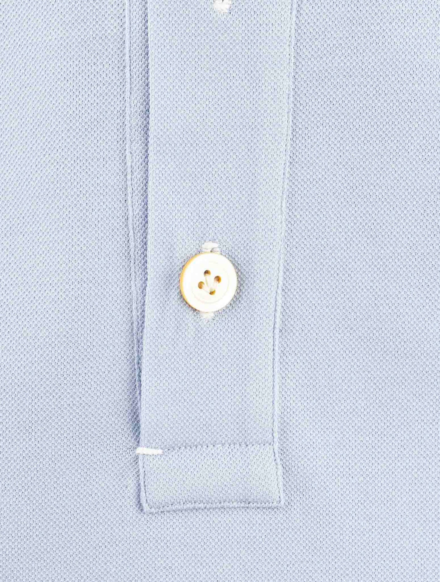 Kiton Light Blue Cotton Sweater Polo