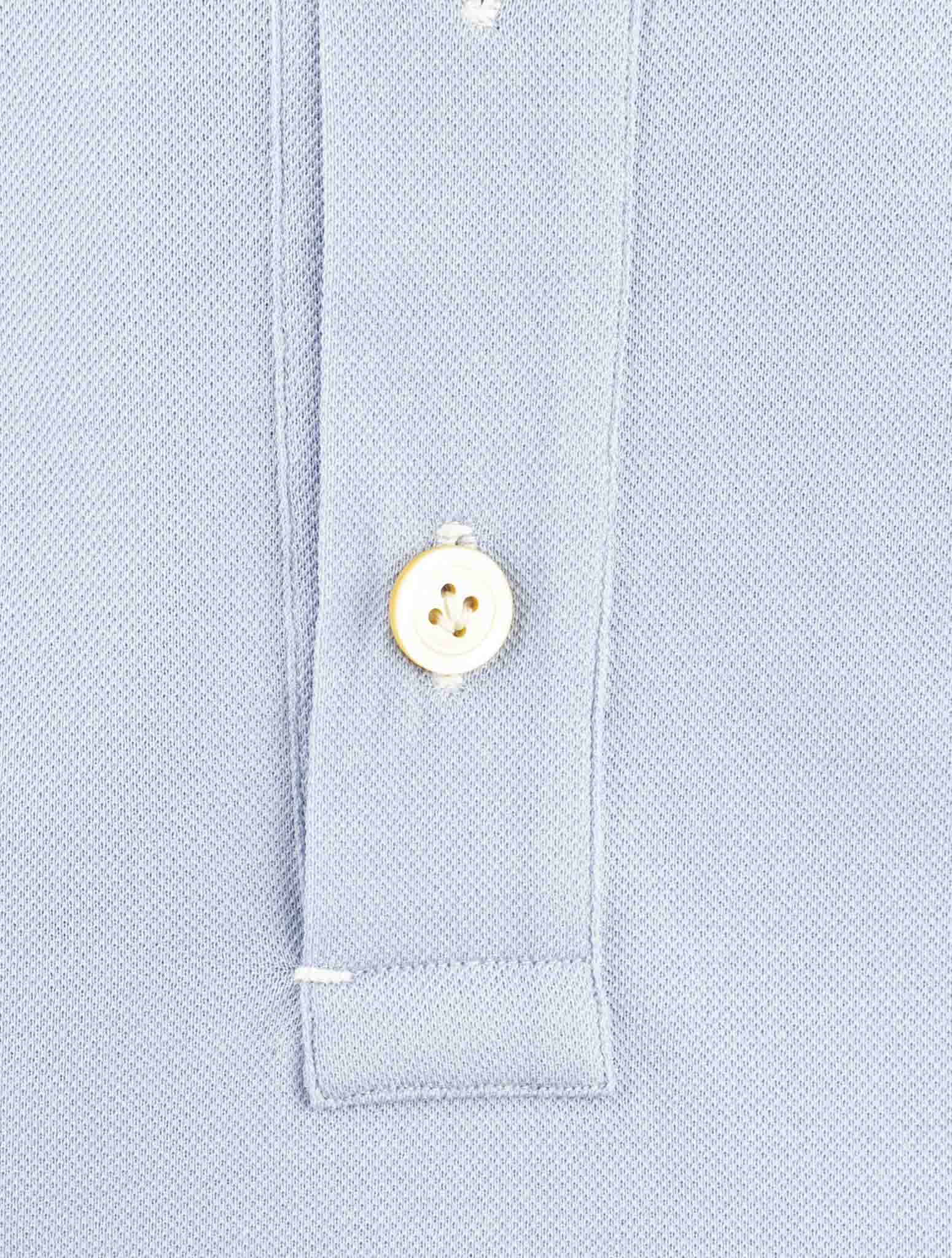 Kiton Light Blue Cotton Sweater Polo