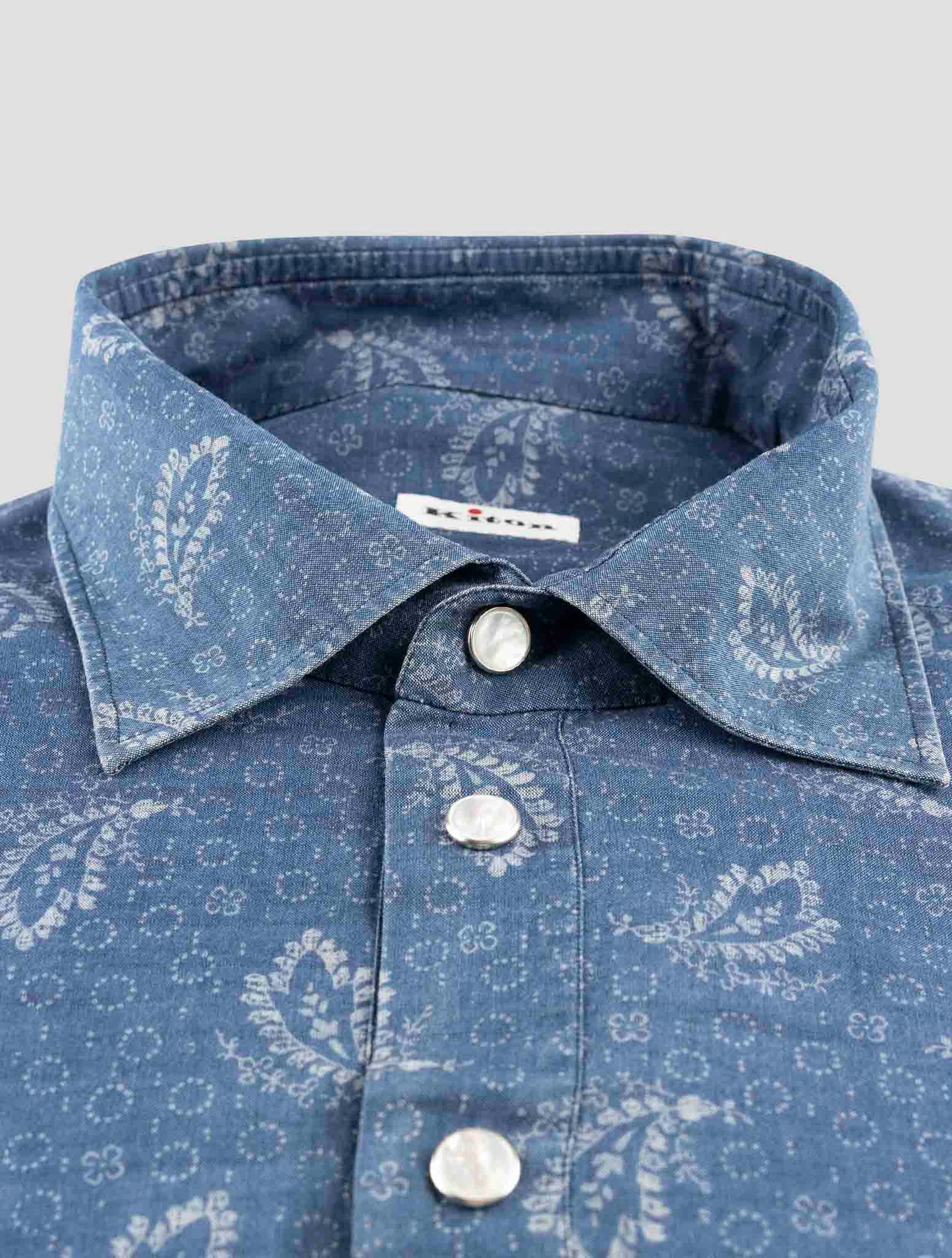 Kiton Blue Cotton Sweater Polo