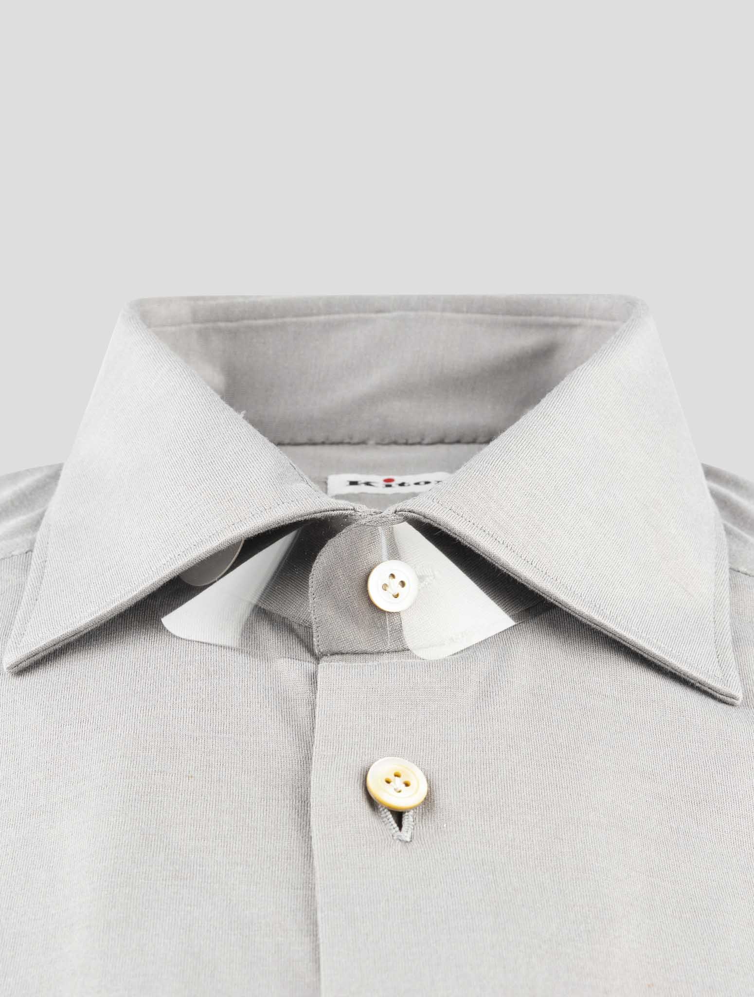 Kiton Gray Cotton Shirt