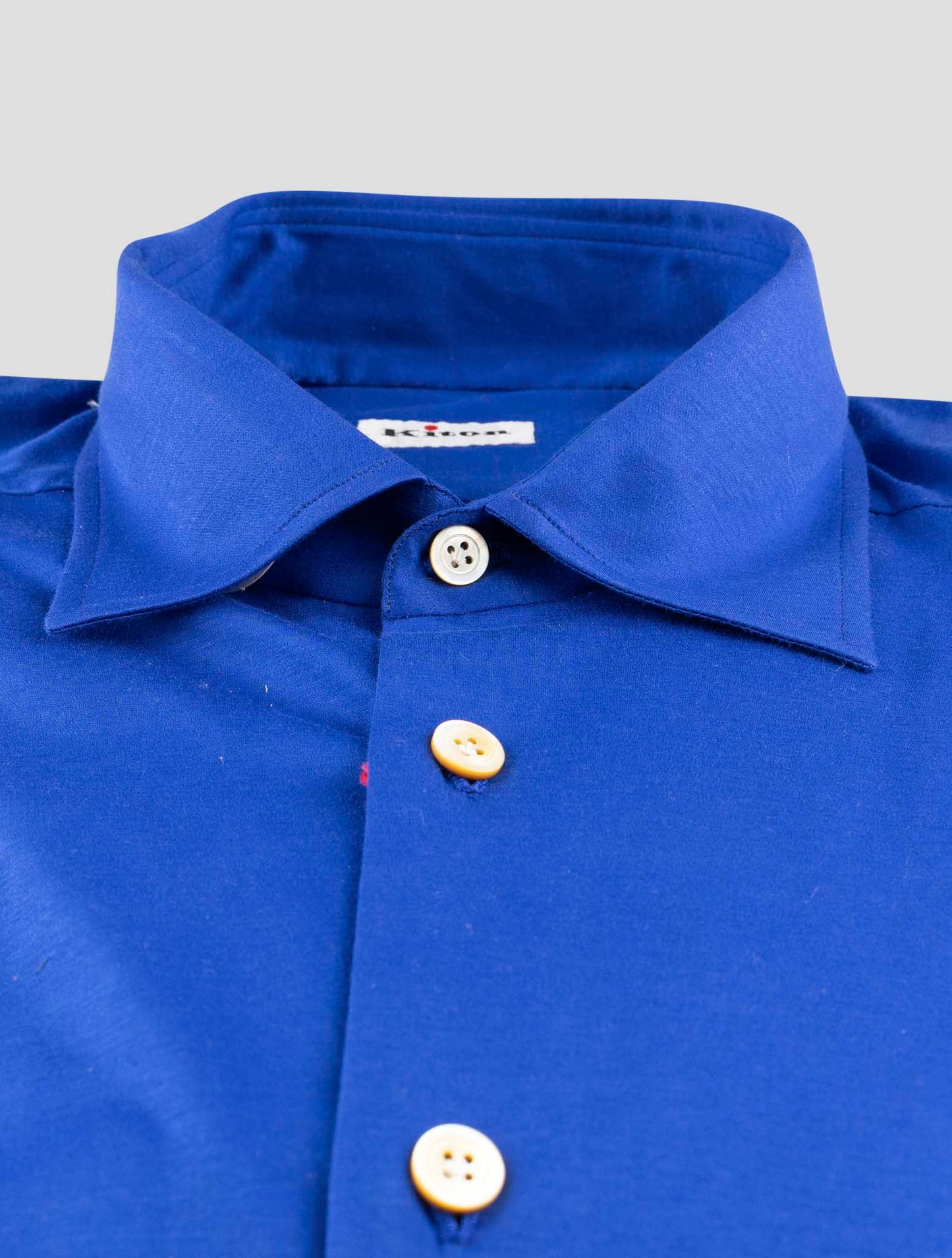 Kiton Blue Cotton Shirt