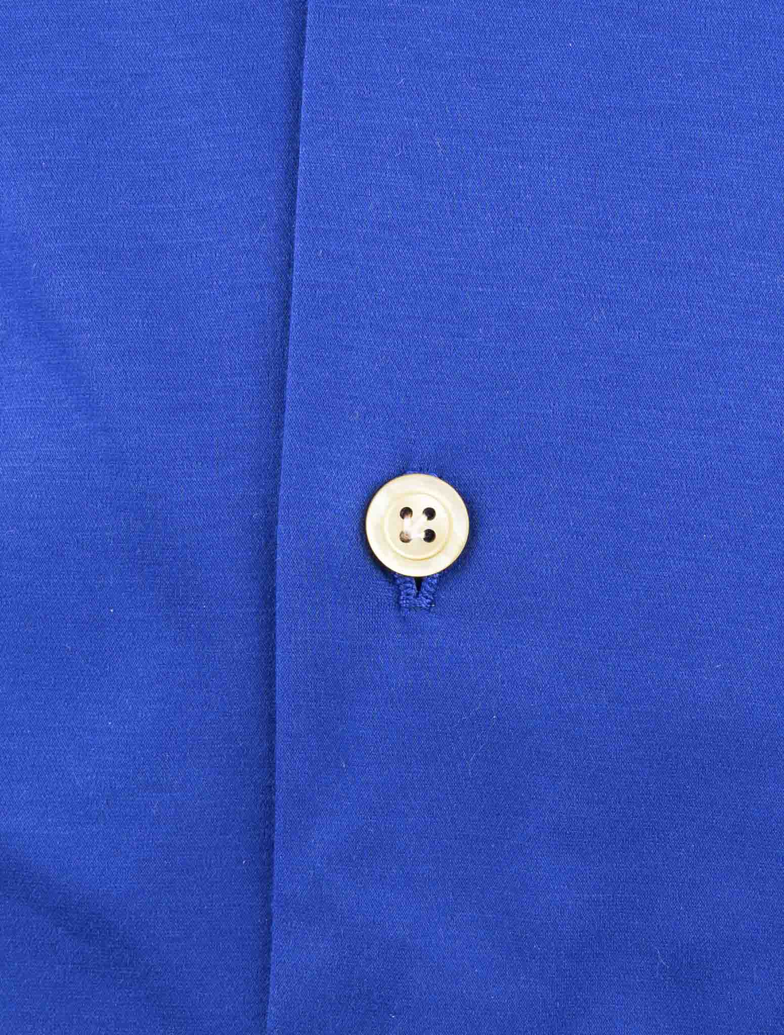 Kiton Blue Cotton Shirt