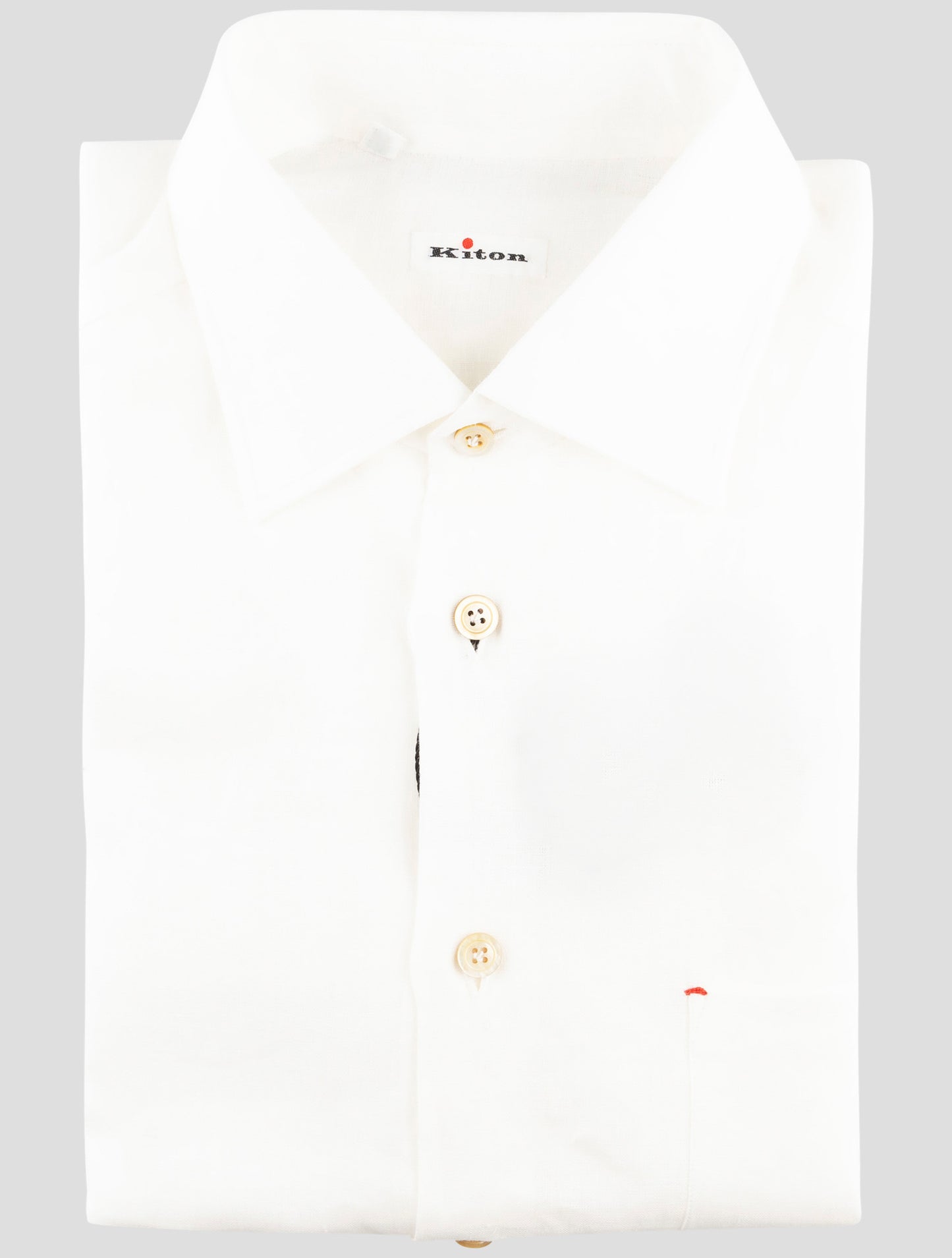 Kiton White Linen Shirt