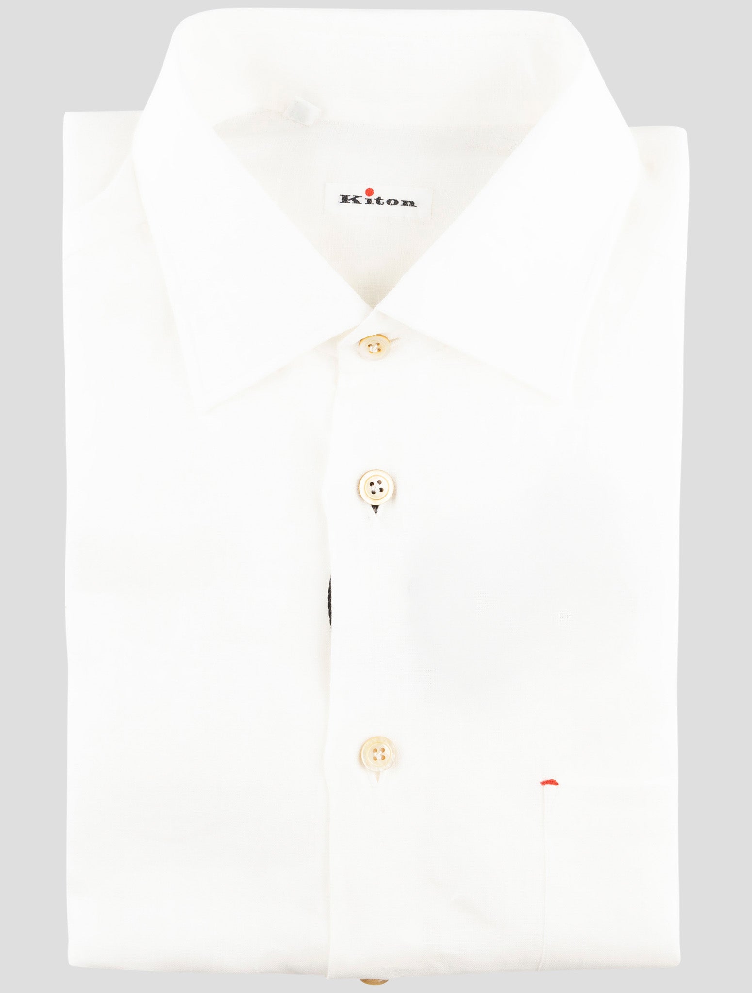 Kiton White Linen Shirt