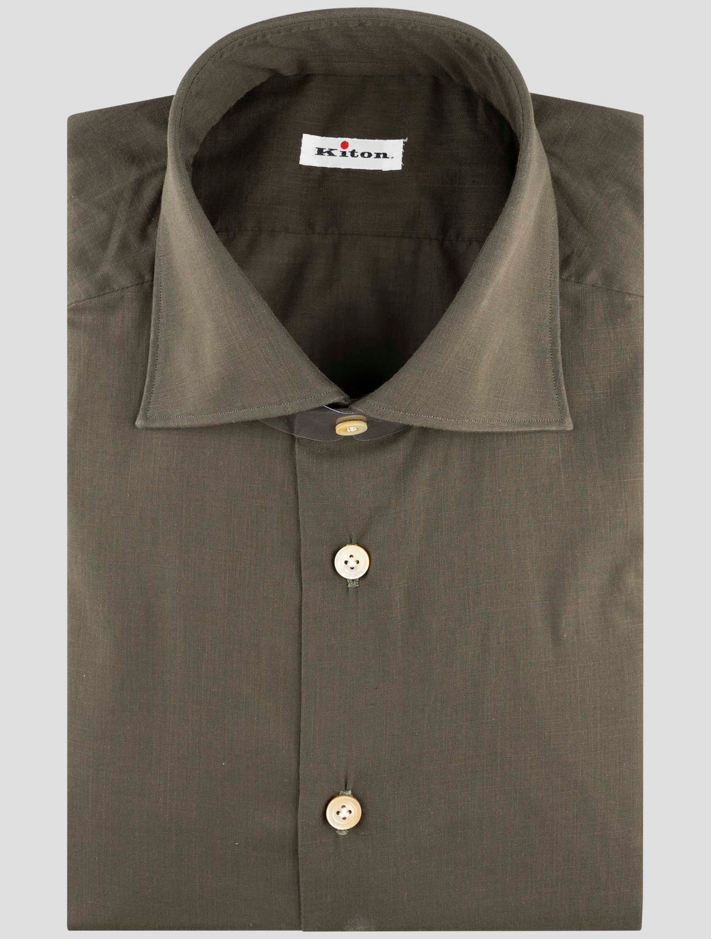 Kiton Dark Gray Cotton Shirt