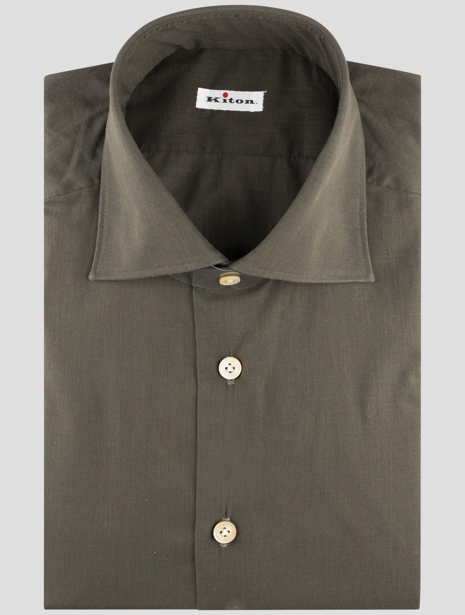 Kiton Dark Gray Cotton Shirt