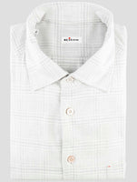 Kiton Light Gray White Lyocel Cotton Shirt