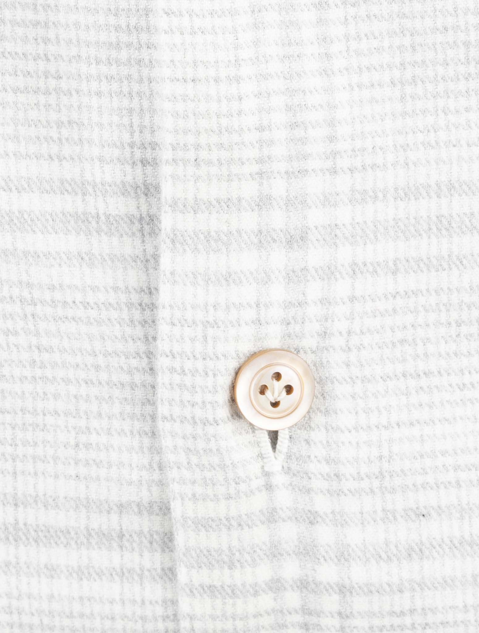 Kiton Light Gray White Lyocel Cotton Shirt