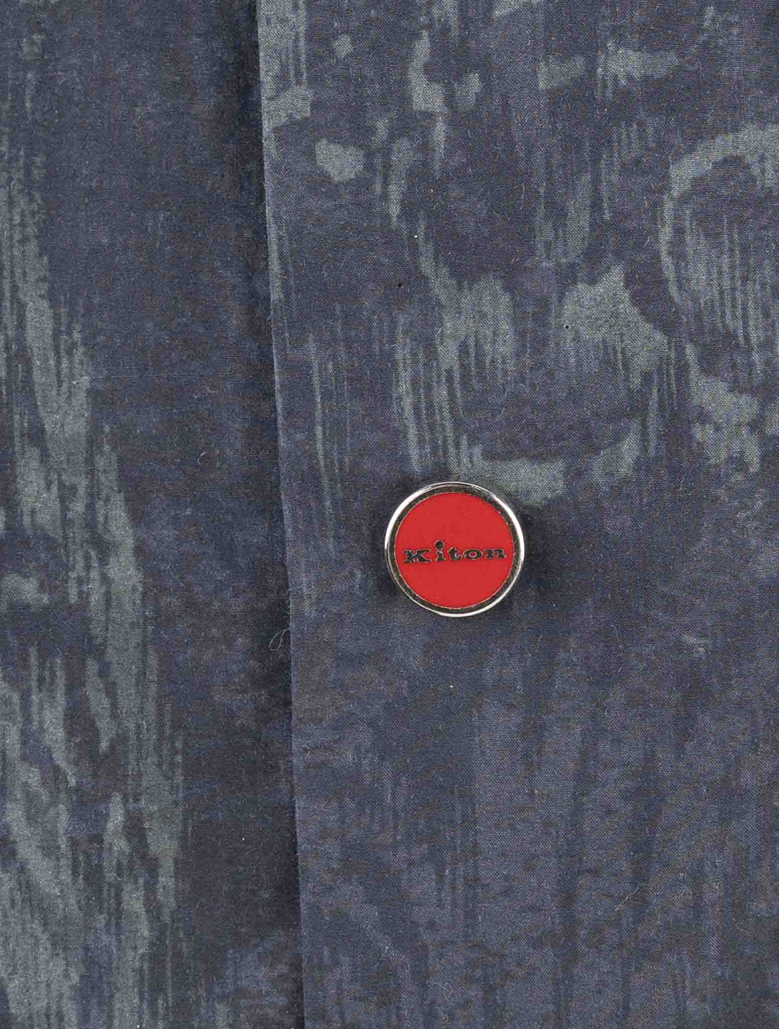 Kiton Blue Cotton Shirt