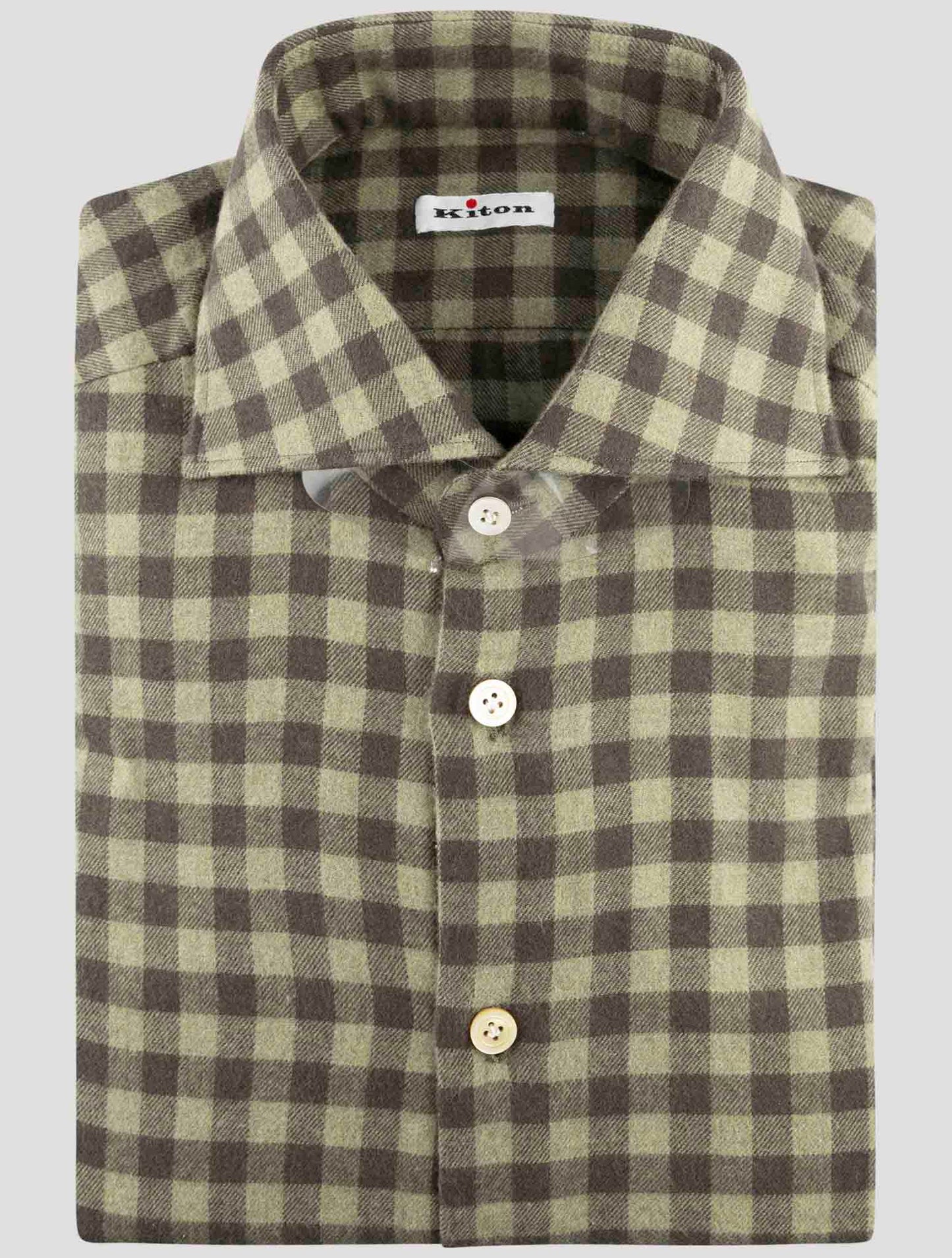 Kiton Brown Cotton Shirt