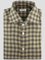 Kiton Brown Cotton Shirt